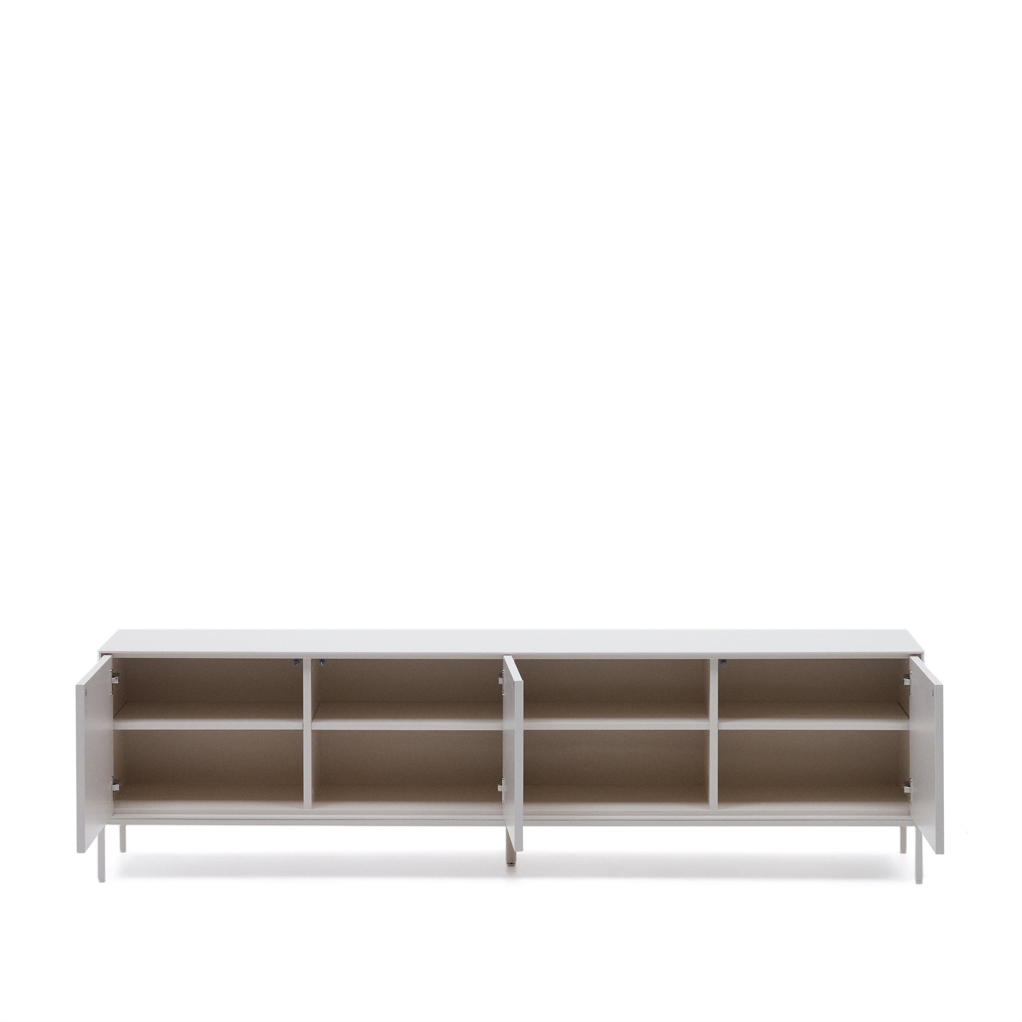 Vedrana TV 3-door cabinet white lacquered MDF 195 x 55 cm - Product Image