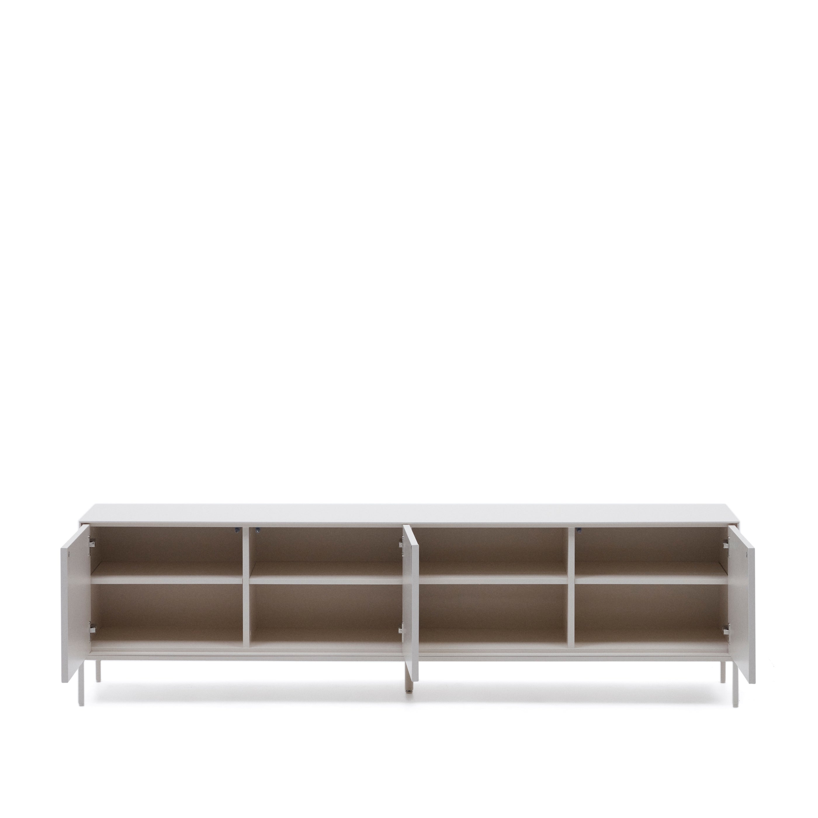 Vedrana TV 3-door cabinet white lacquered MDF 195 x 55 cm - Product Image