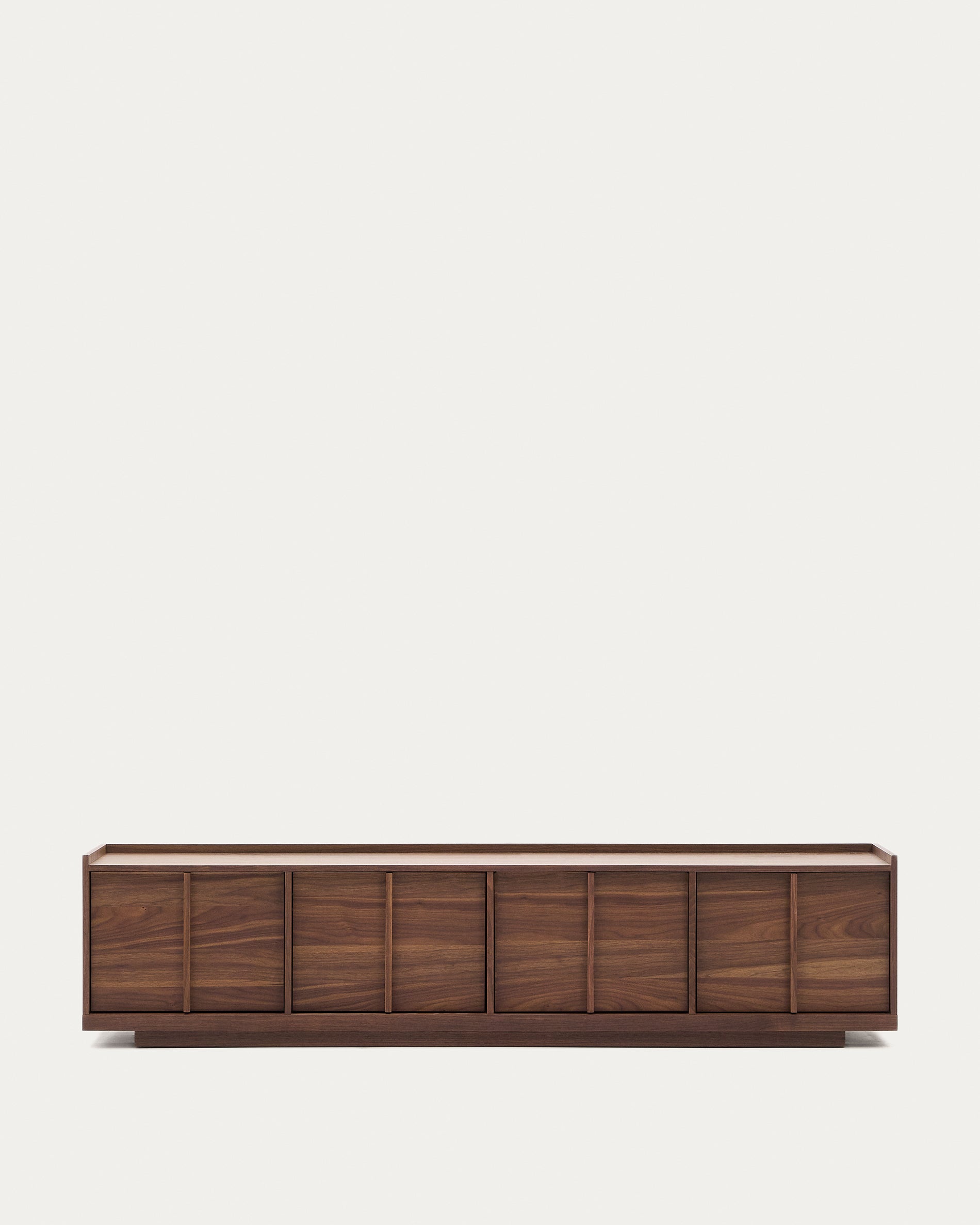 Onix TV stand with a walnut veneer in a dark finish, 200 x 45 cm FSC Mix Credit - Product View