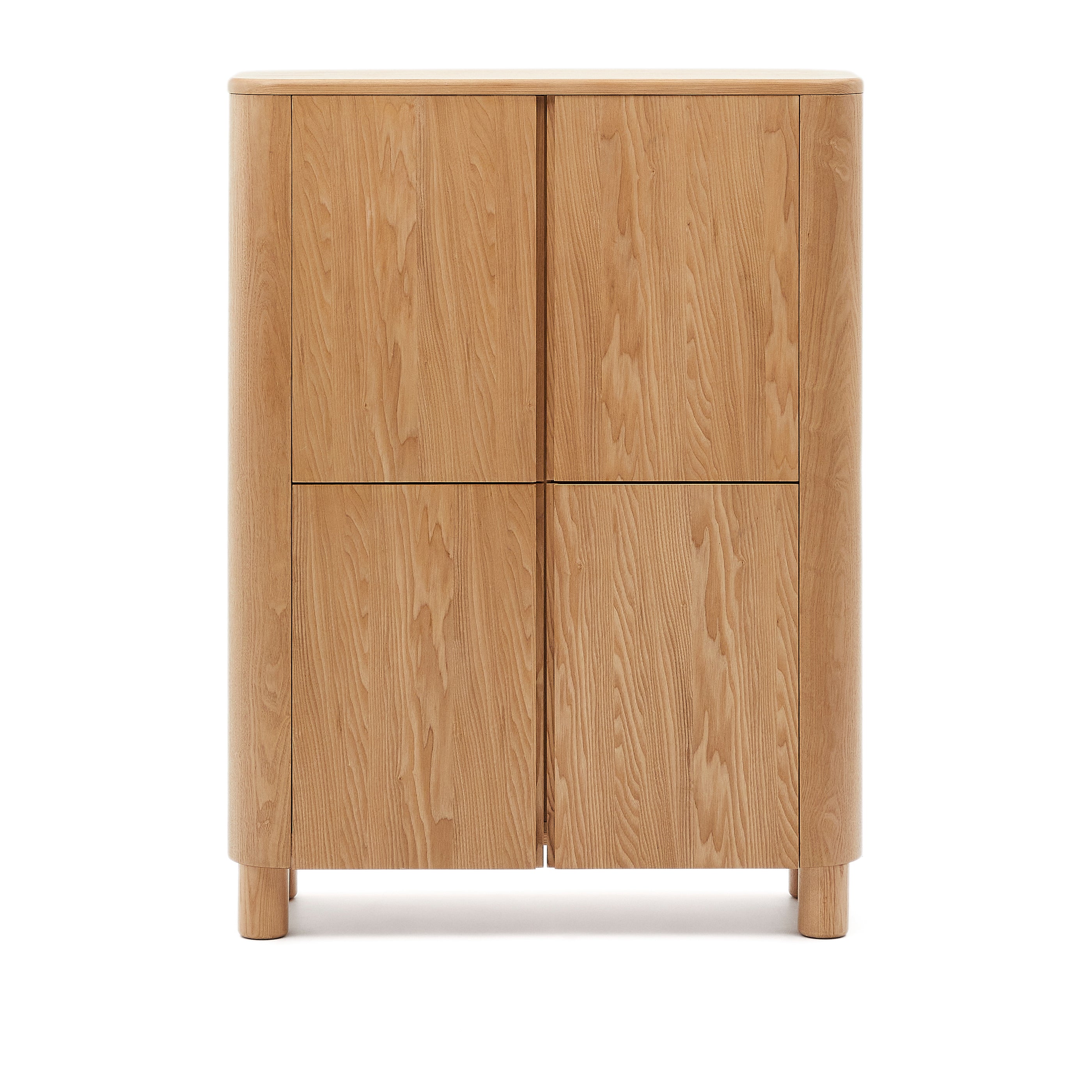 Salaya tall sideboard in ash plywood FSC Mix Credit, 100 x 134 cm - Product Image