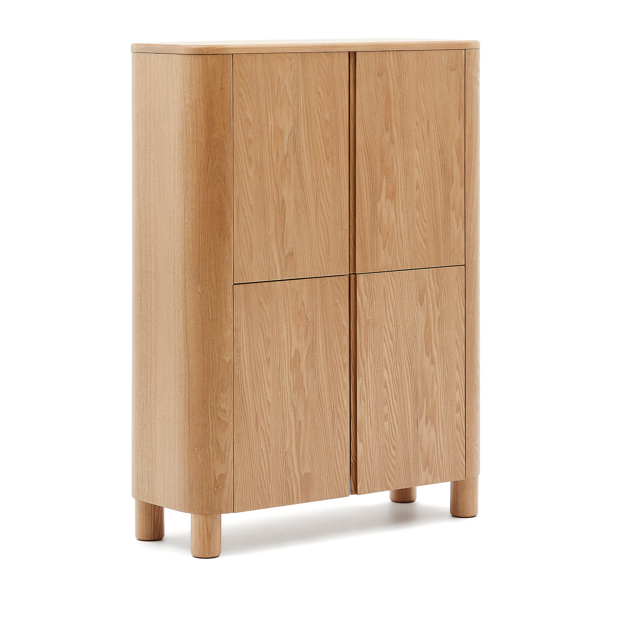 Salaya tall sideboard in ash plywood FSC Mix Credit, 100 x 134 cm - Product Image