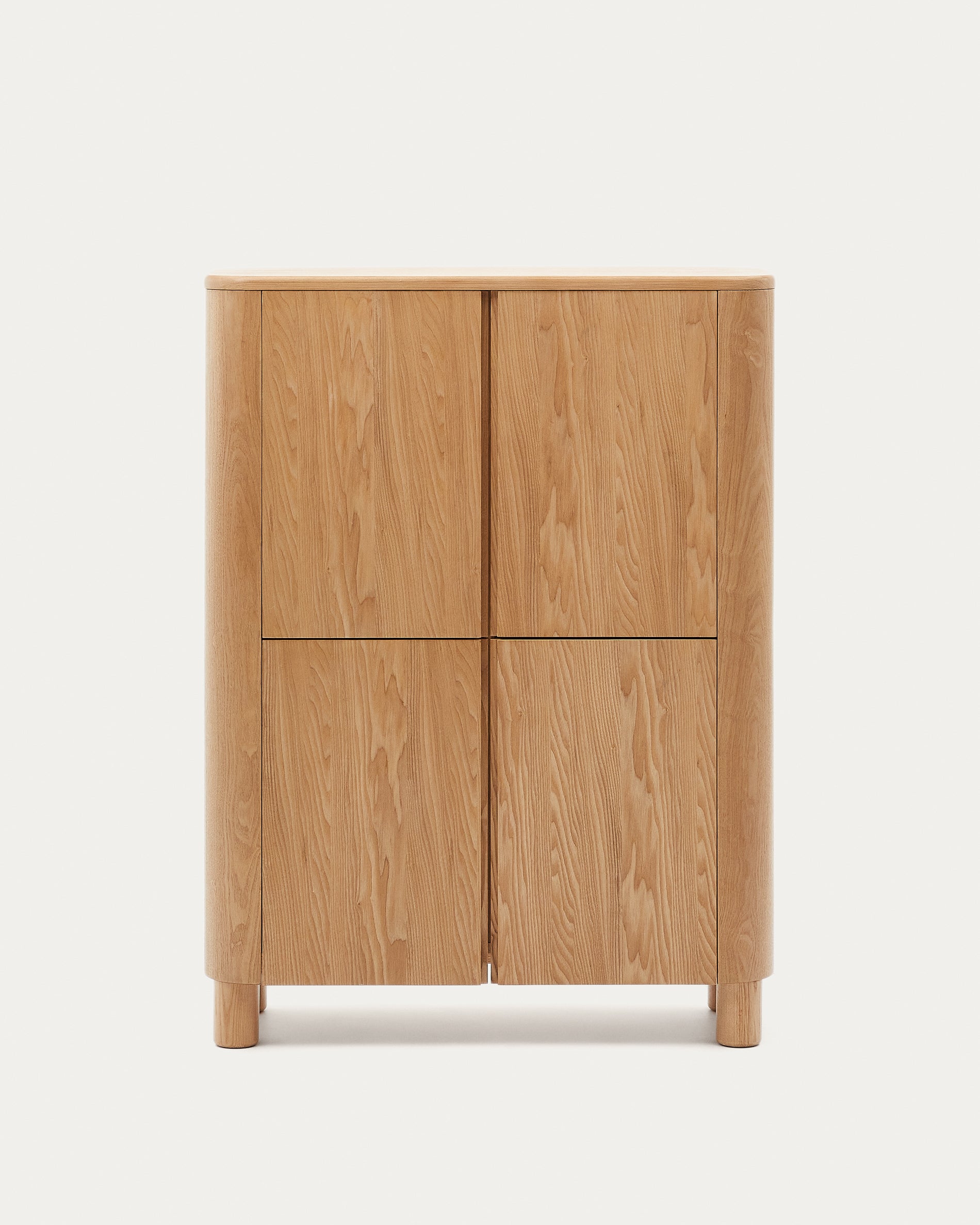 Salaya tall sideboard in ash plywood FSC Mix Credit, 100 x 134 cm - Product View