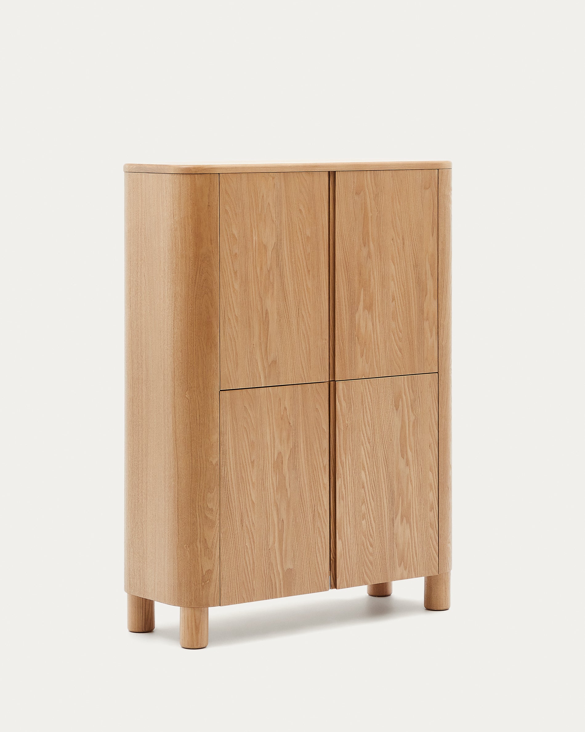 Salaya tall sideboard in ash plywood FSC Mix Credit, 100 x 134 cm - Product View