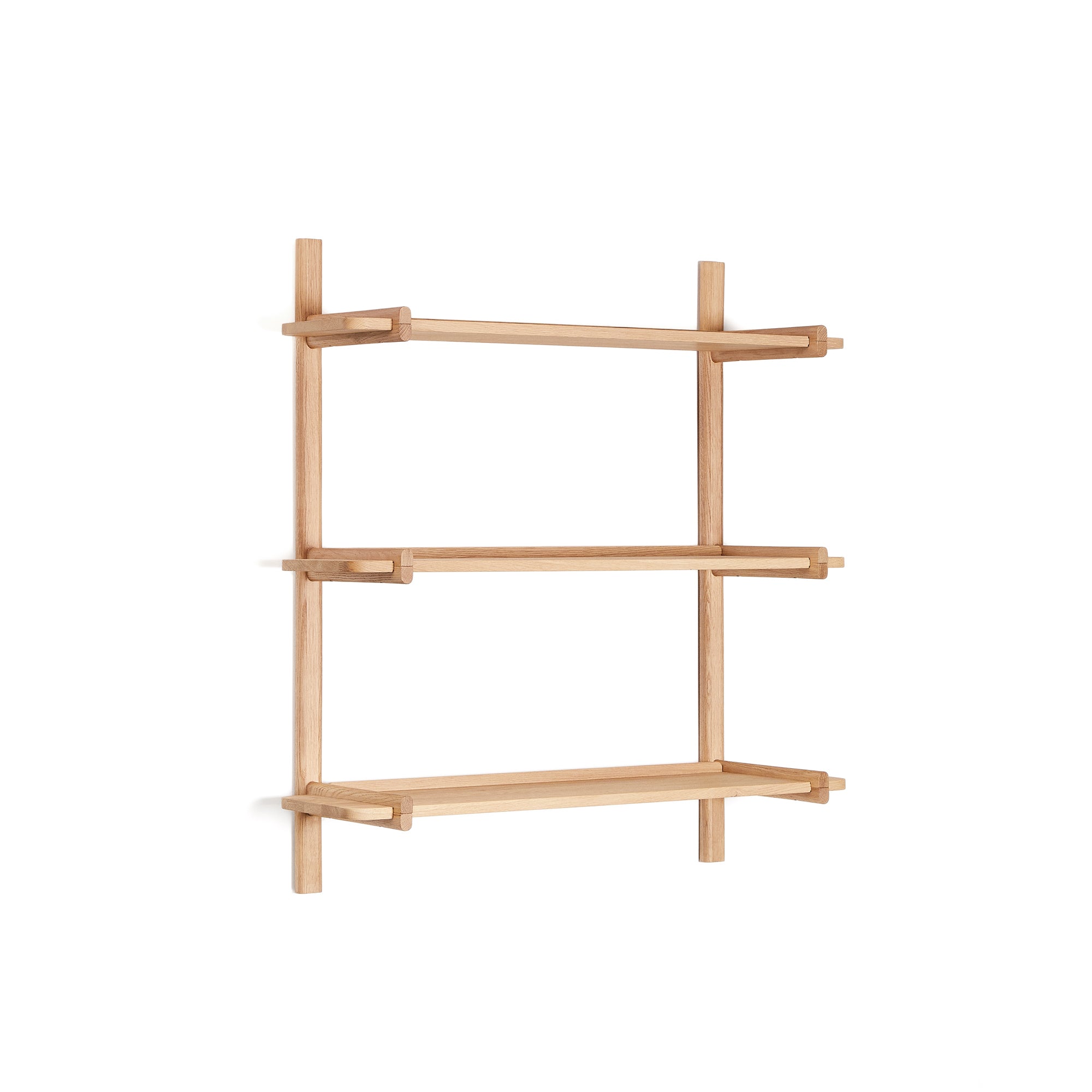 Sitra modular shelf, 3 solid oak shelves with natural finish, 90 cm, FSC Mix Credit