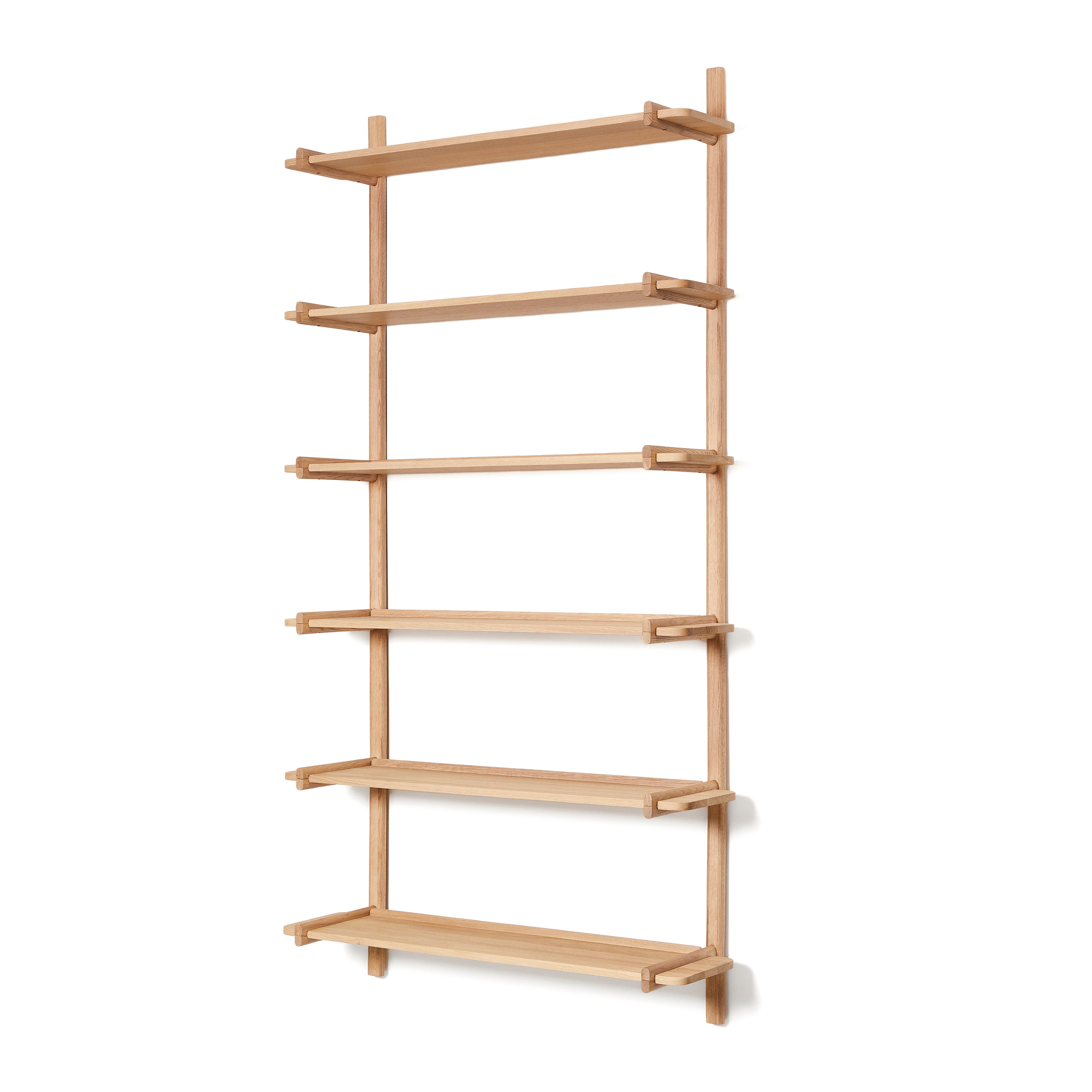 Sitra modular shelf, 6 solid oak wood shelves in a natural finish, 110 cm, FSC Mix Credit - Product Image