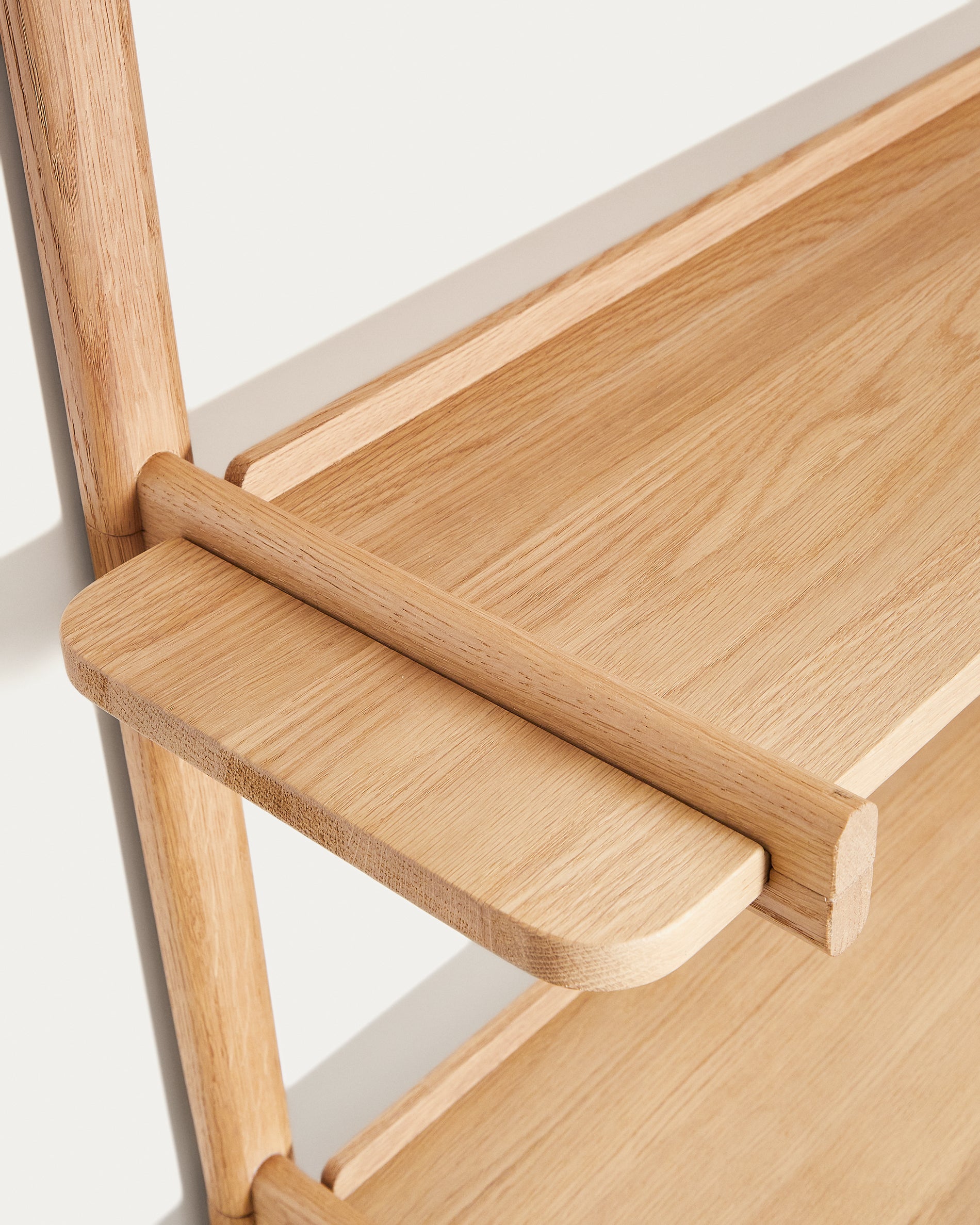 Sitra modular shelf, 3 solid oak wood shelves in a natural finish, 110 cm, FSC Mix Credit - Detail