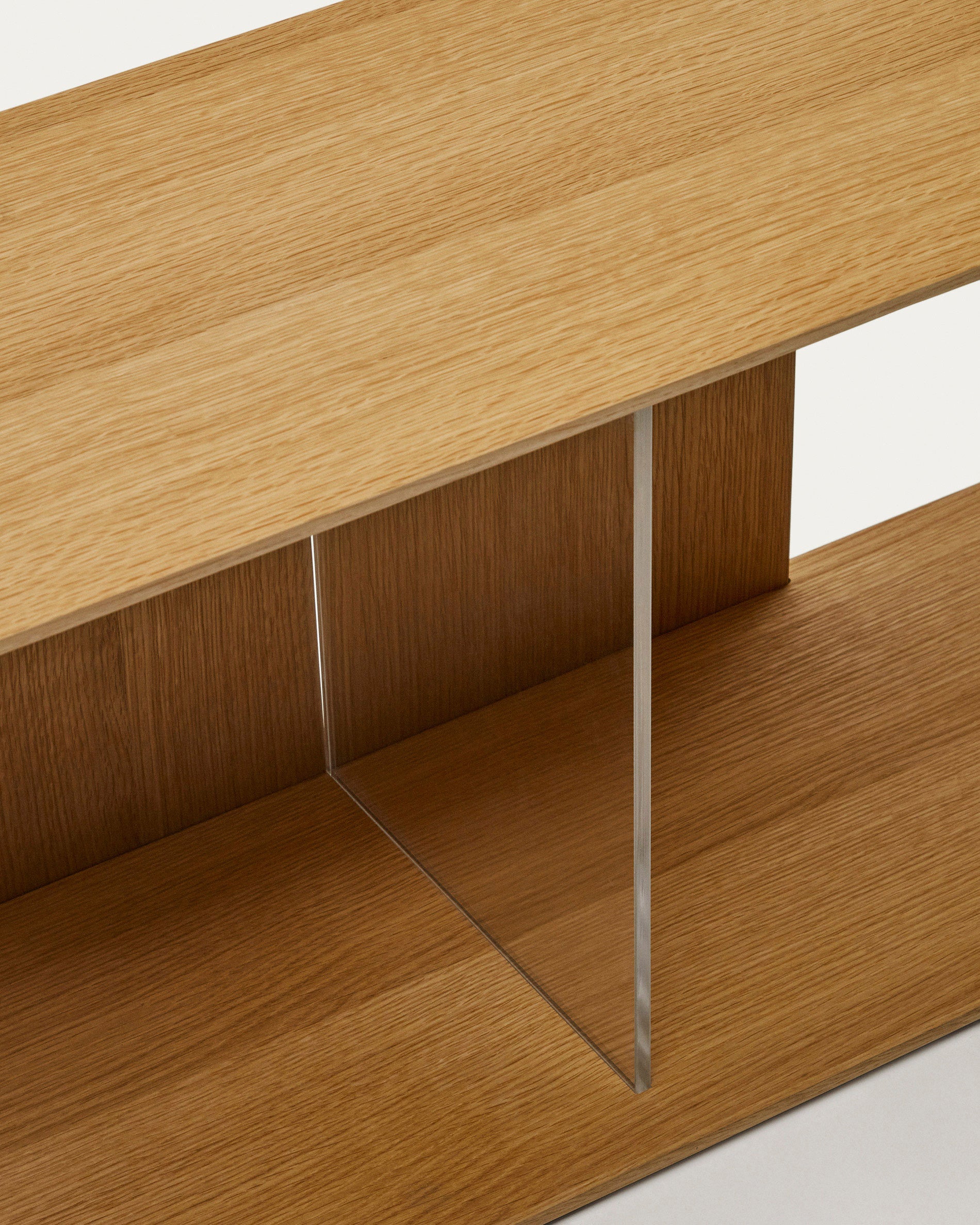 Litto set of 6 modular shelving units in oak wood veneer, 101 x 152 cm - Detail