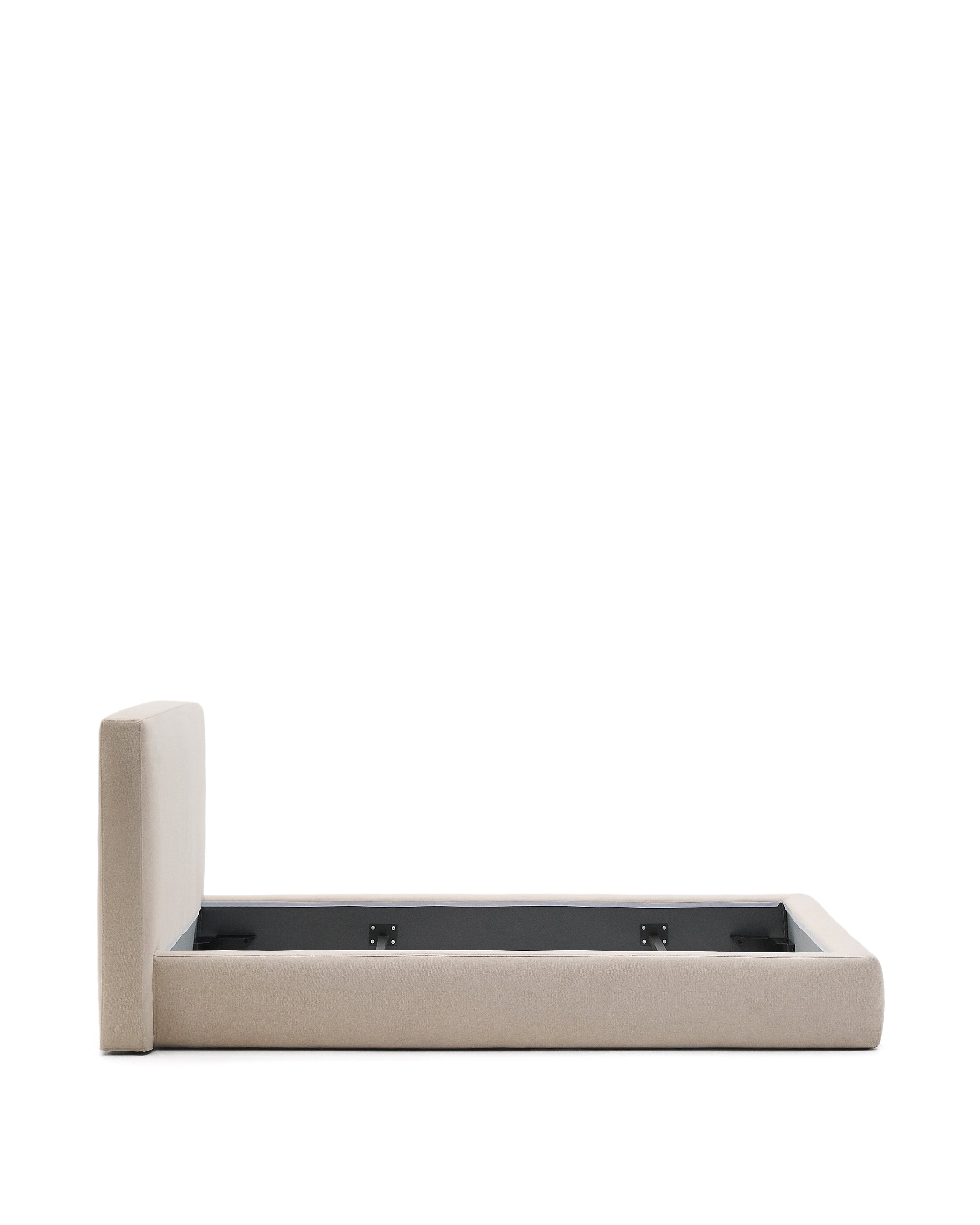 Beige Blok bed with removable covers for 90 x 200 cm mattress FSC Mix Credit - Product Image
