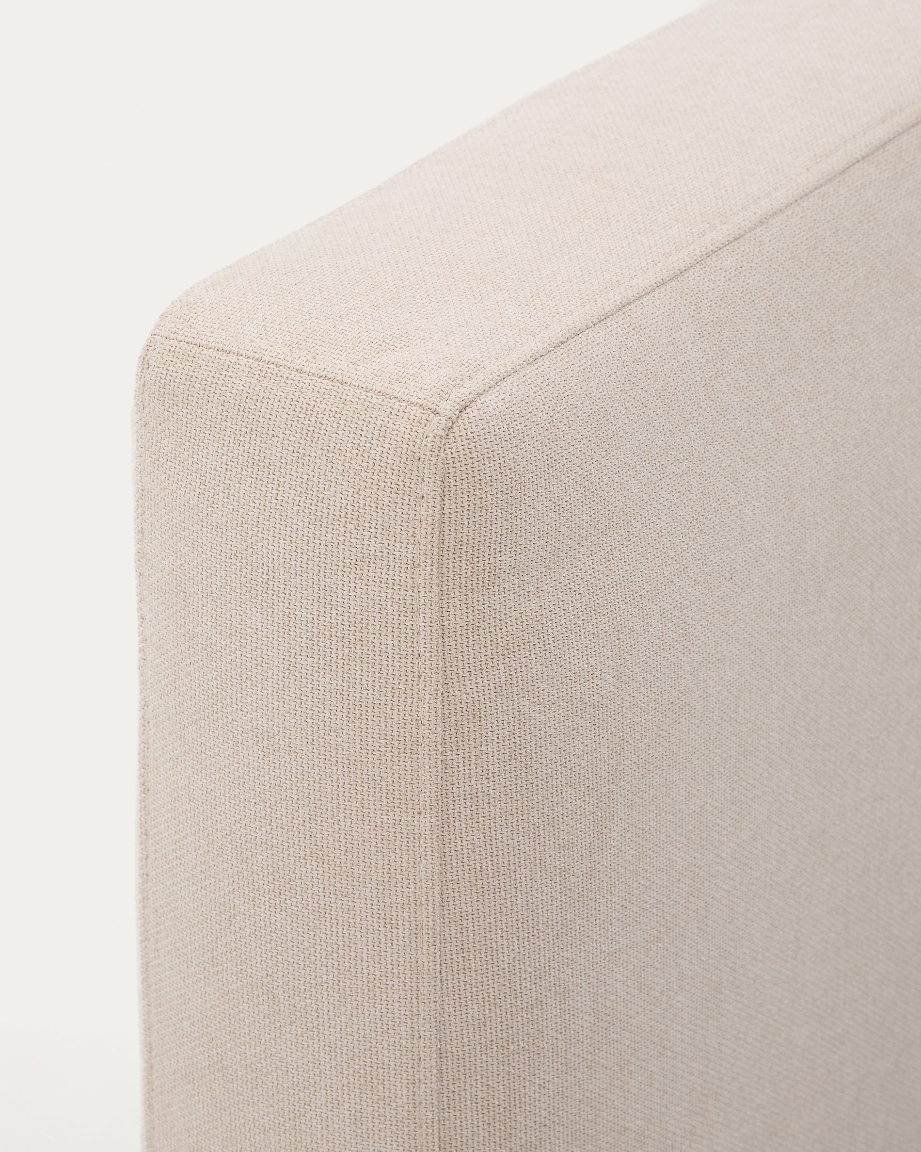 Beige Blok bed with removable covers for 160 x 200 cm mattress FSC Mix Credit - Detail