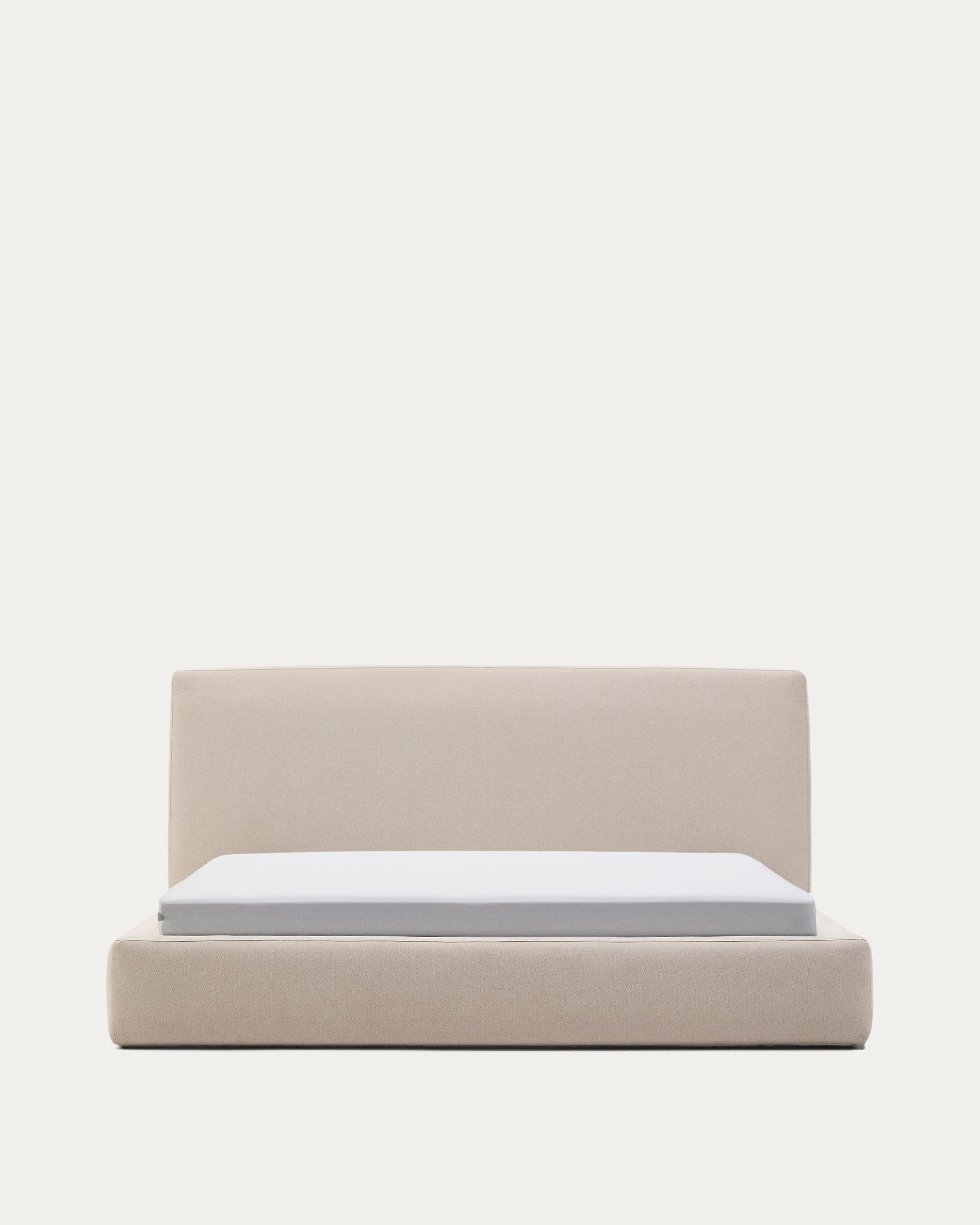 Beige Blok bed with removable covers for 180 x 200 cm mattress FSC Mix Credit - Product View