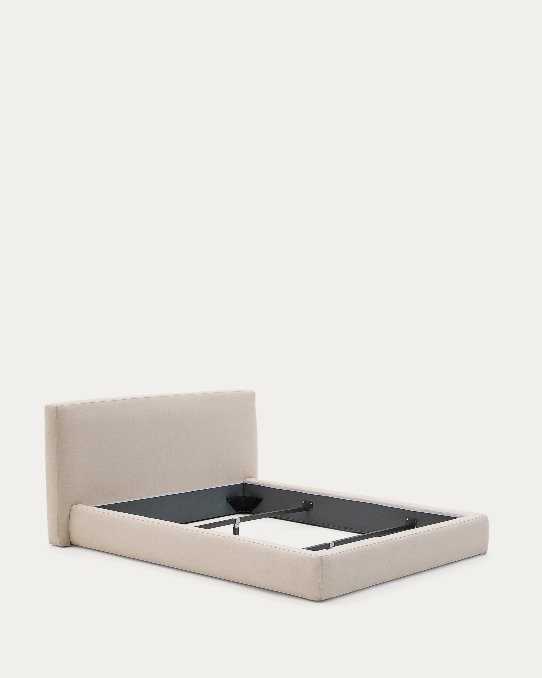 Beige Blok bed with removable covers for 180 x 200 cm mattress FSC Mix Credit - Product View