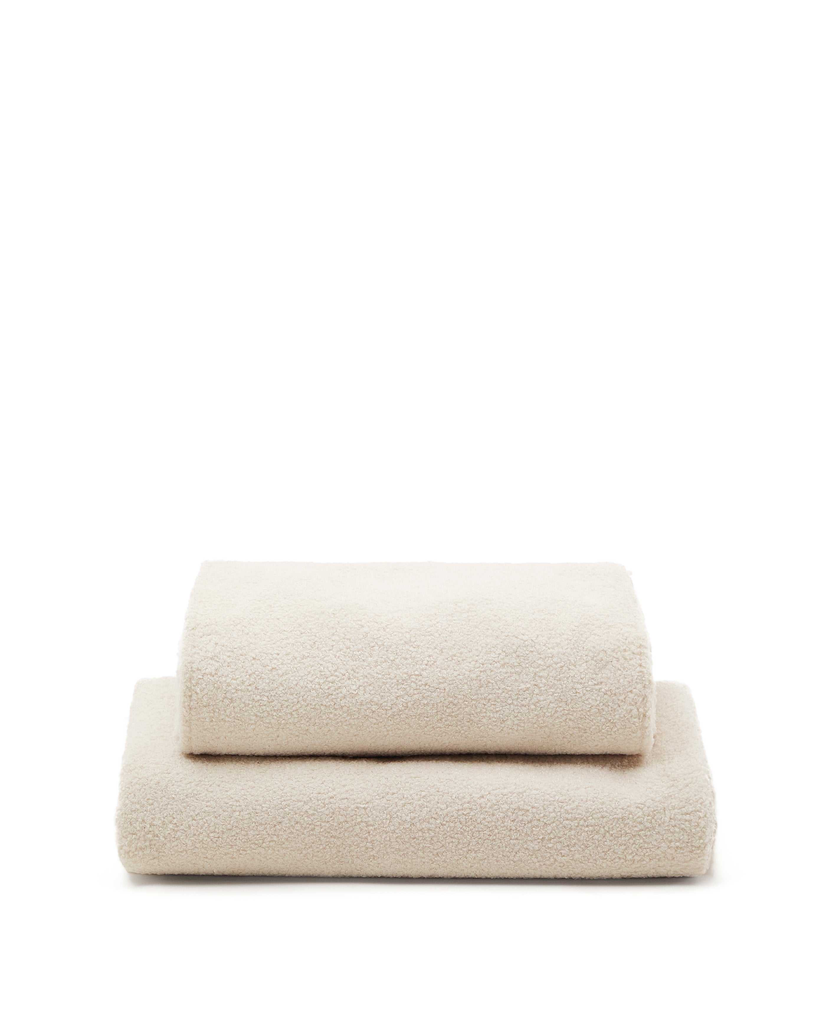 Martina bed cover in ecru bouclé for a 160 x 200 cm mattress - Product Image