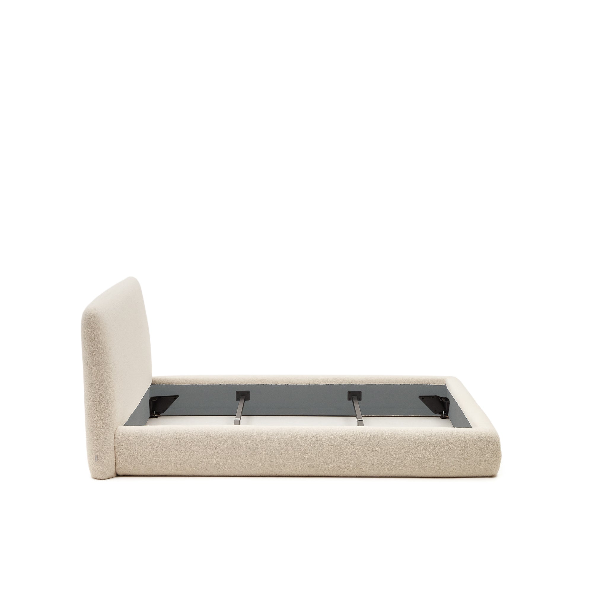 Martina bed cover in ecru bouclé for a 160 x 200 cm mattress - Product Image