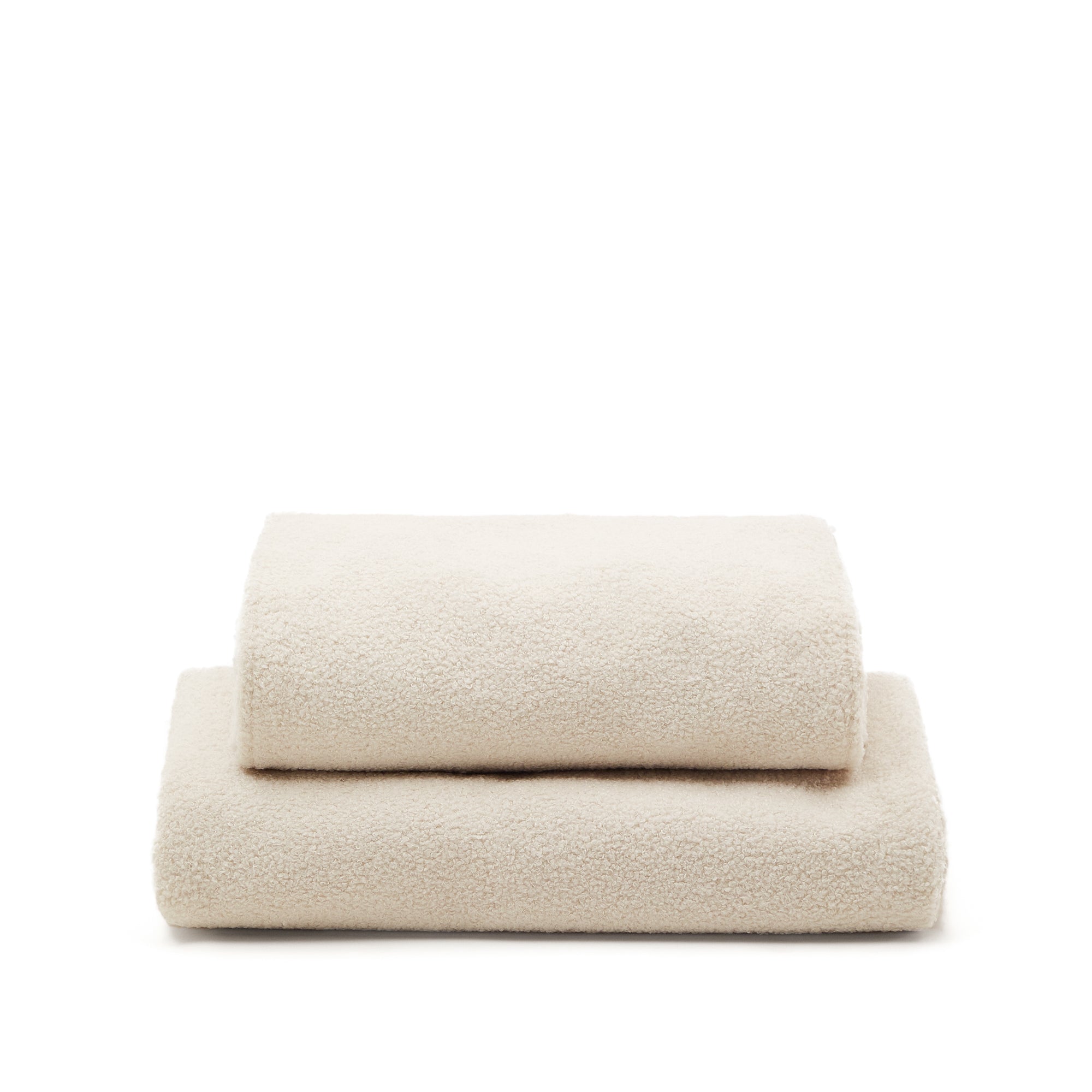 Martina bed cover in ecru bouclé for a 180 x 200 cm mattress - Product Image