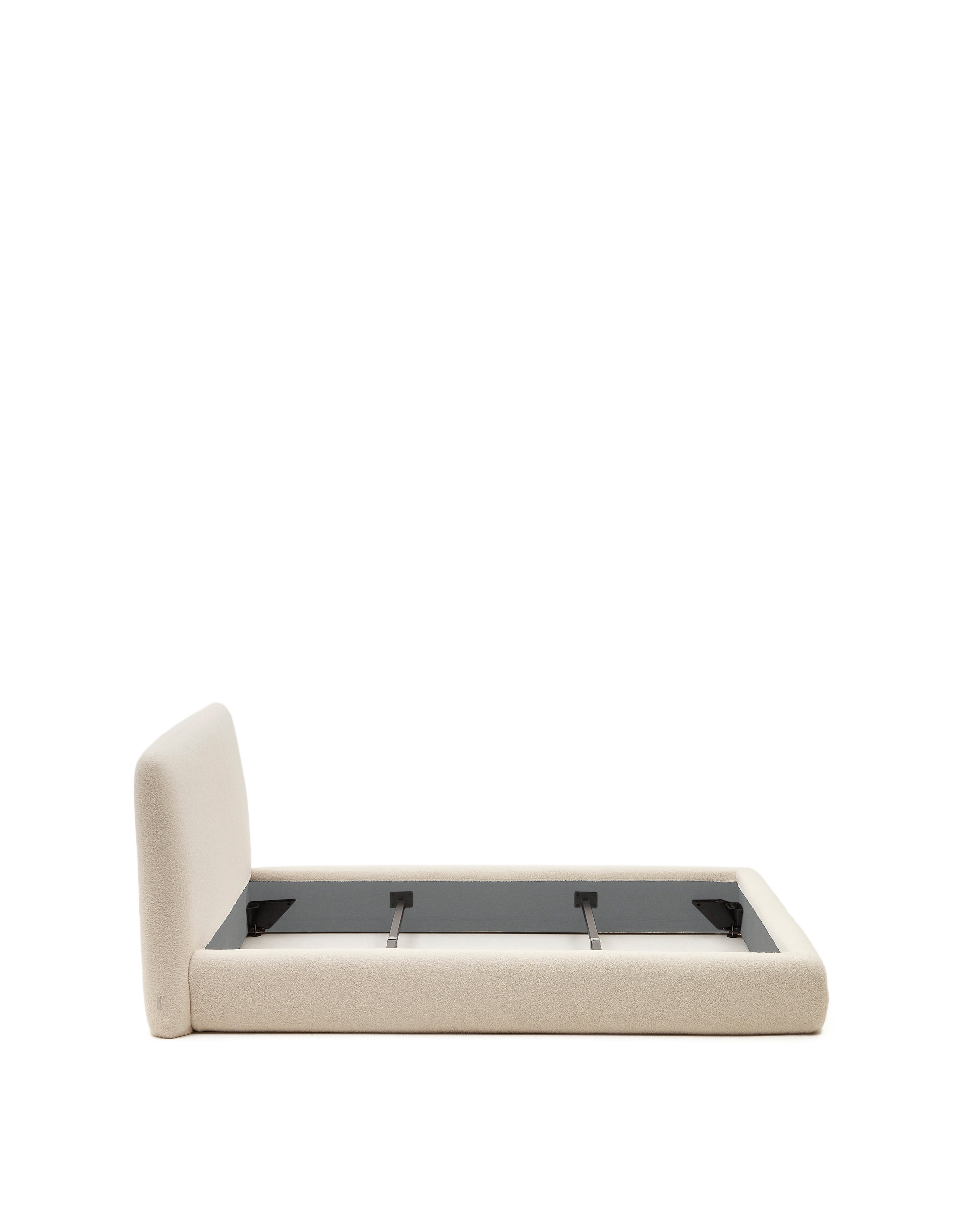 Martina bed cover in ecru bouclé for a 180 x 200 cm mattress - Product Image