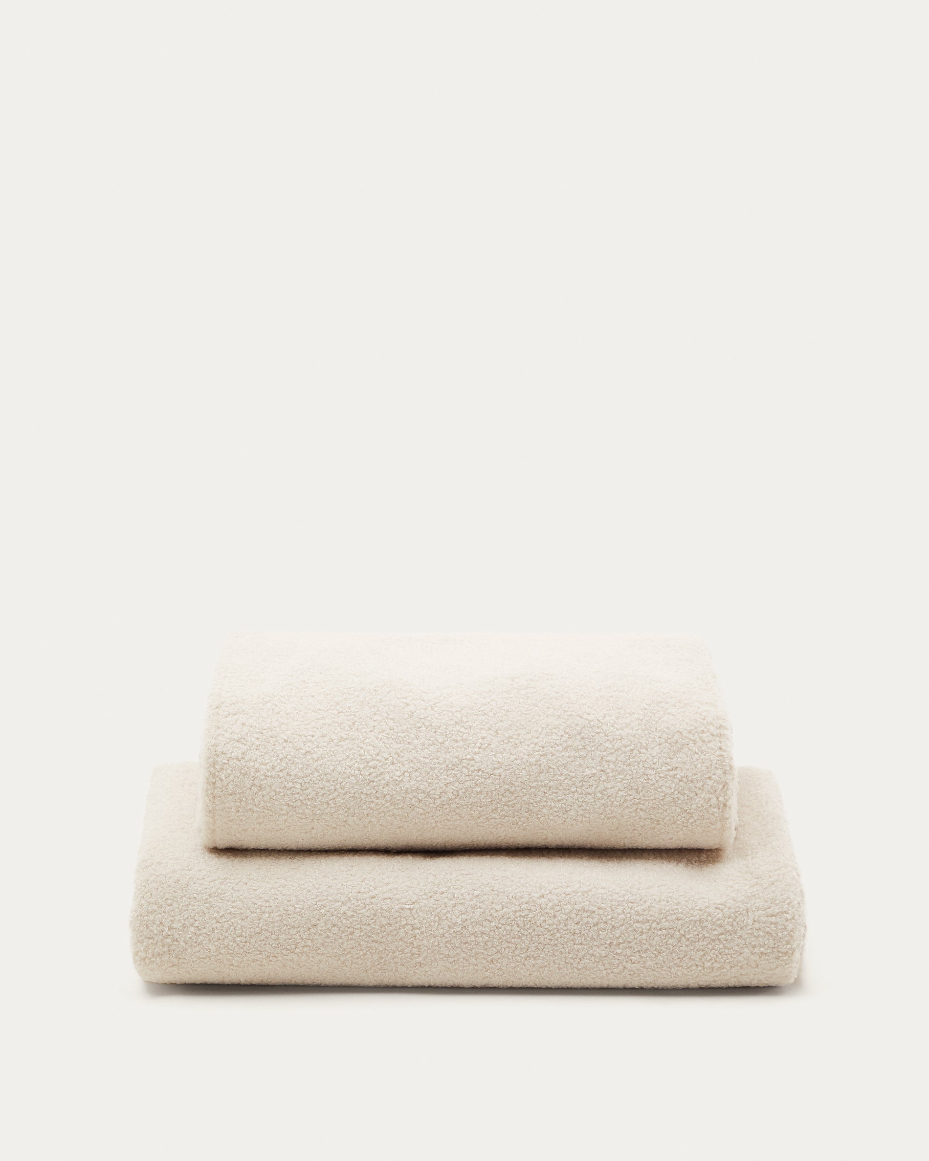 Martina bed cover in ecru bouclé for a 180 x 200 cm mattress - Product View
