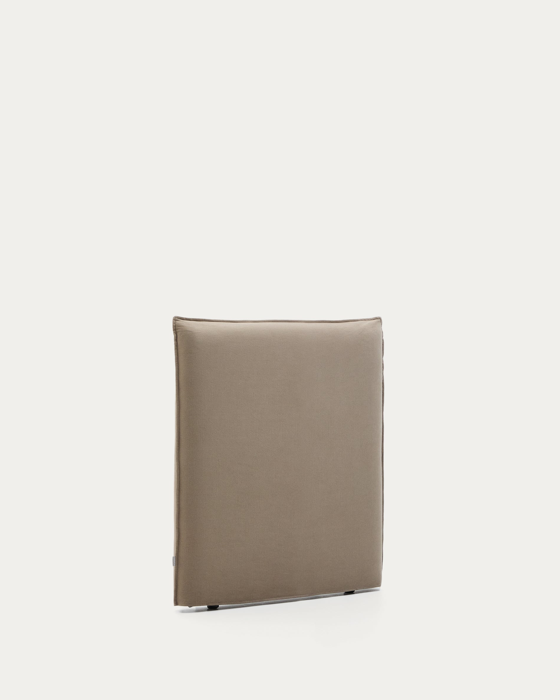 Jaira headboardd linen and cotton with removable cover in taupe for a 90 cm FSC Mix Credit bed - Product View