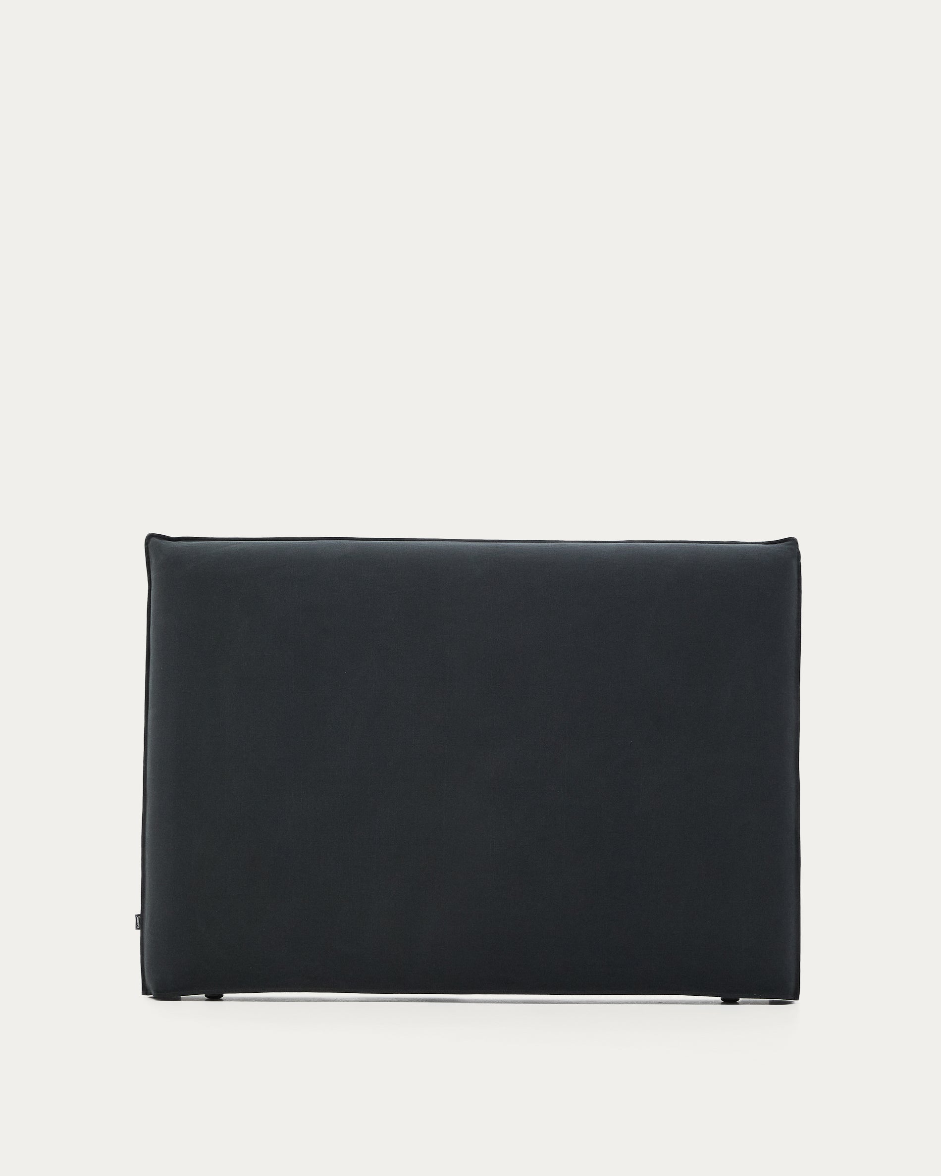 Anthracite grey linen and cotton Jaira headboard cover for a 160 cm bed - Product View