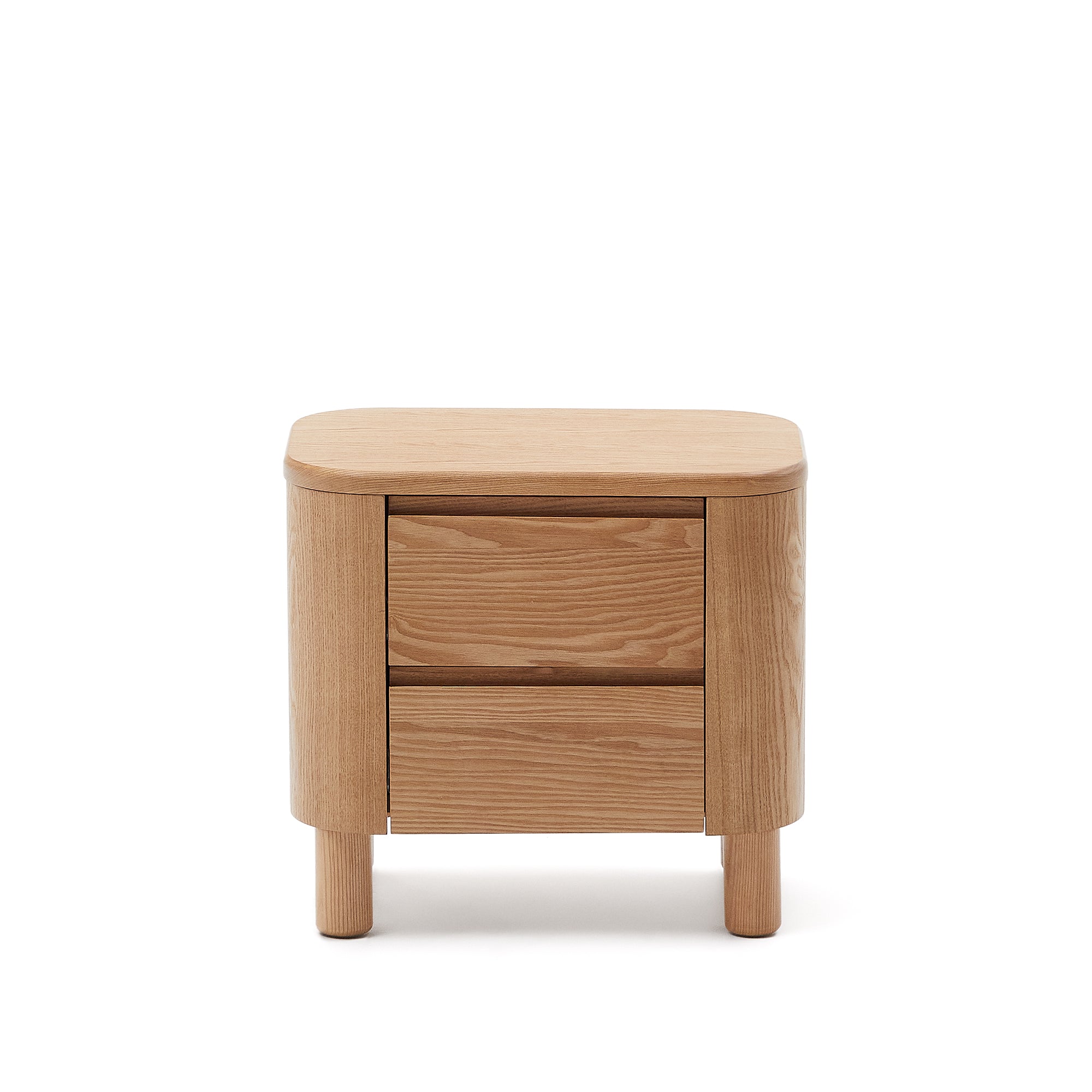 Salaya bedside table in ash plywood FSC Mix Credit, 55 cm x 50 cm - Product Image