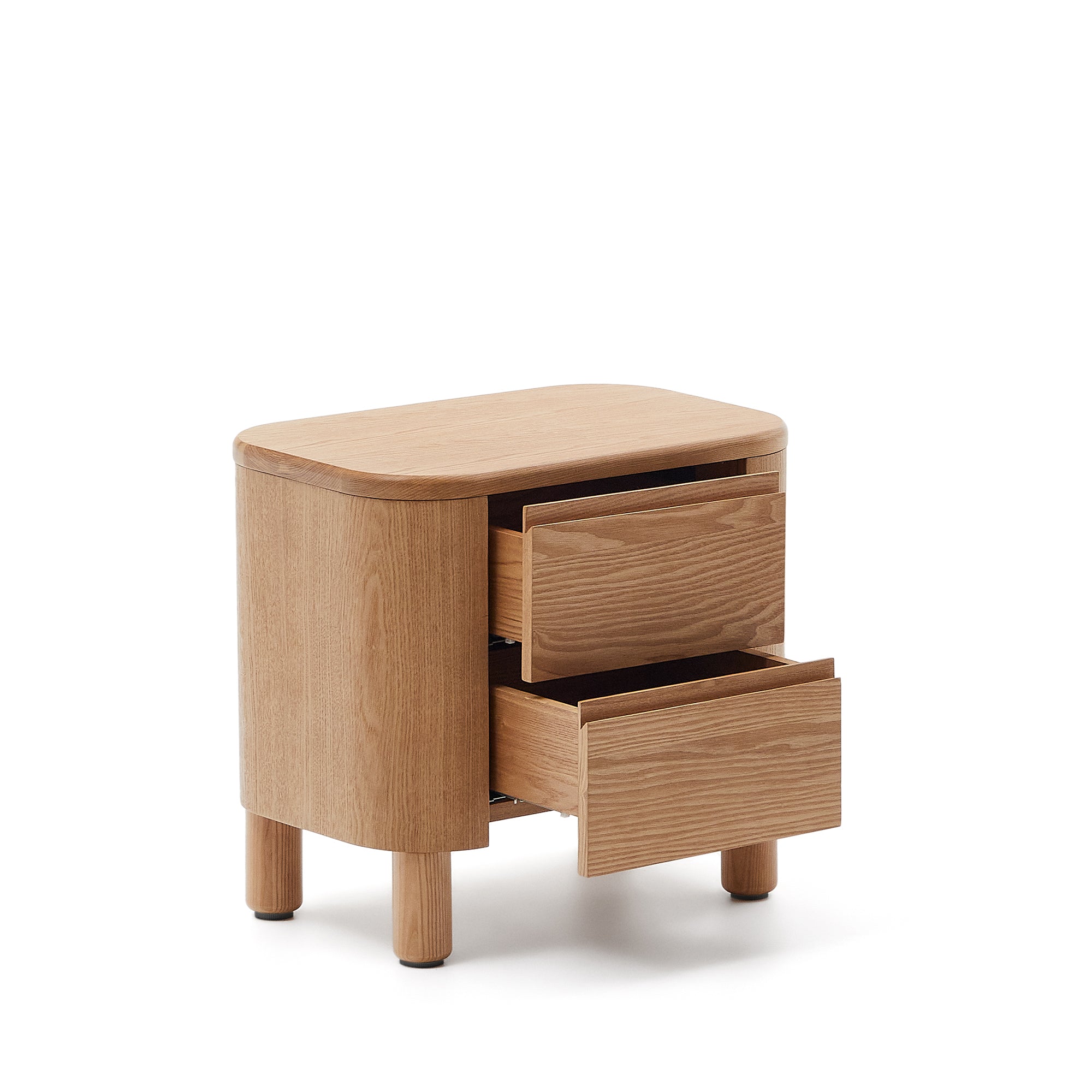 Salaya bedside table in ash plywood FSC Mix Credit, 55 cm x 50 cm - Product Image