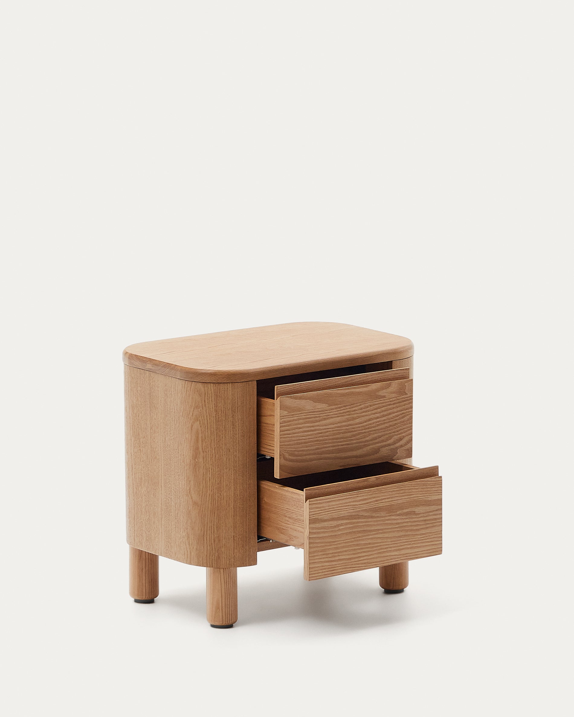 Salaya bedside table in ash plywood FSC Mix Credit, 55 cm x 50 cm - Product View