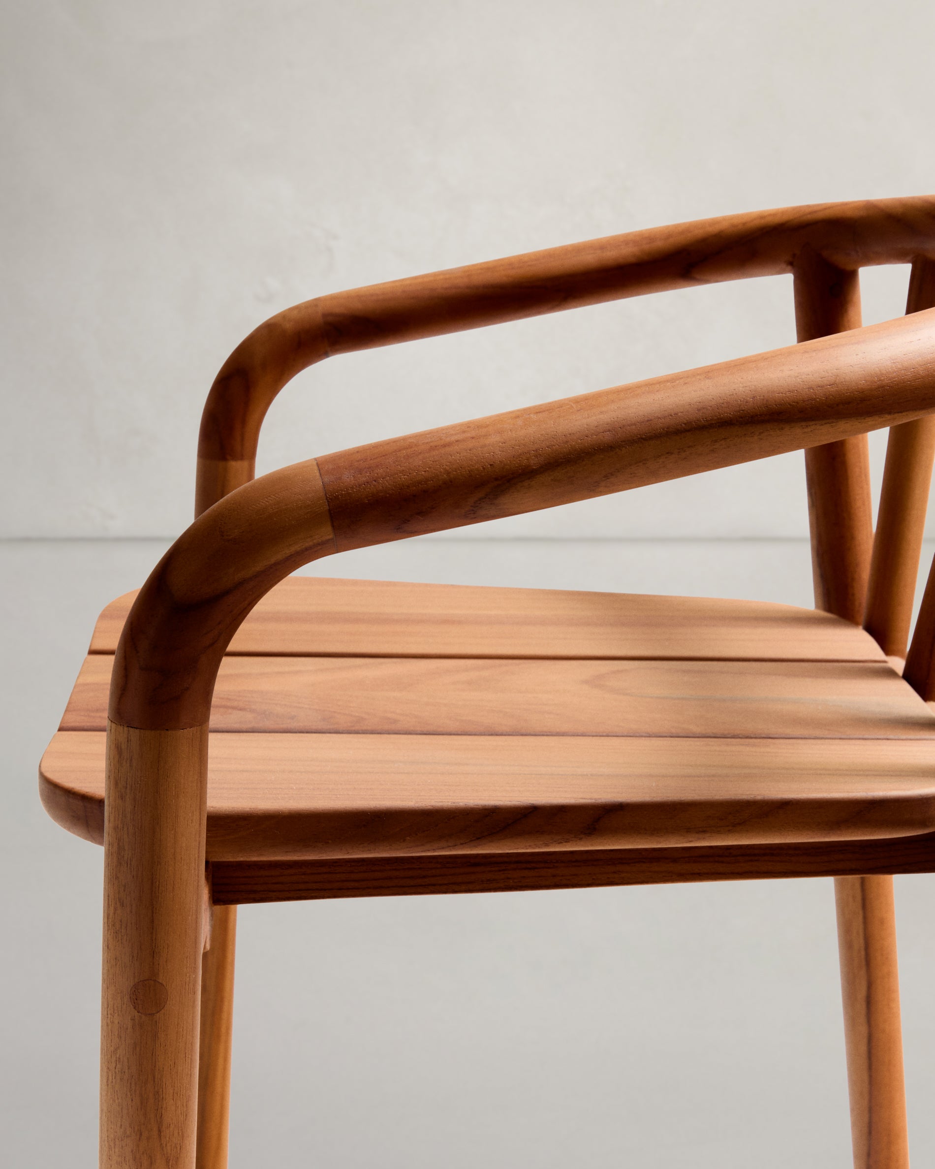 Turqueta outdoor stool made of FSC 100% solid teak wood, height 65cm - Detail