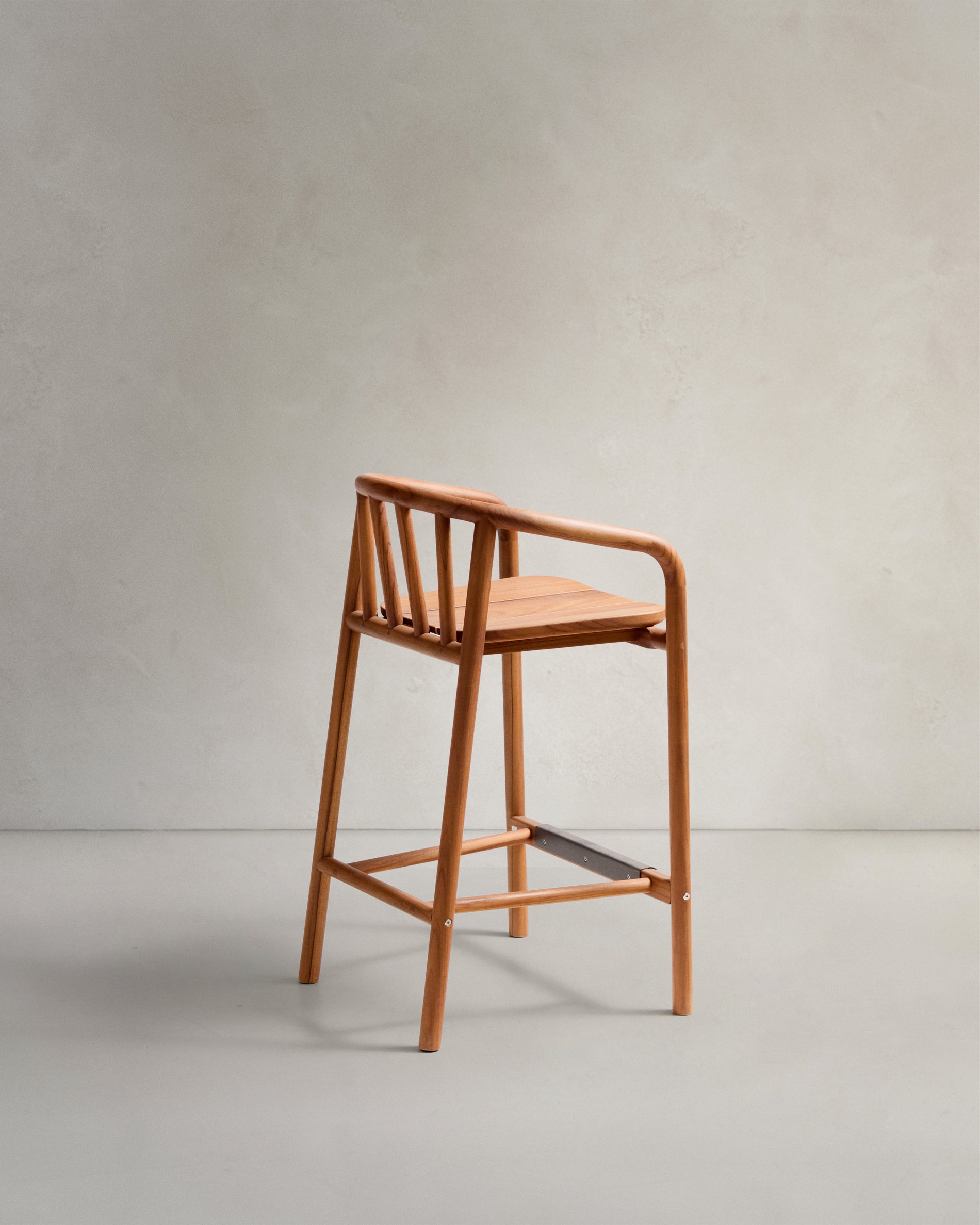 Turqueta outdoor stool made of FSC 100% solid teak wood, height 65cm - Product View