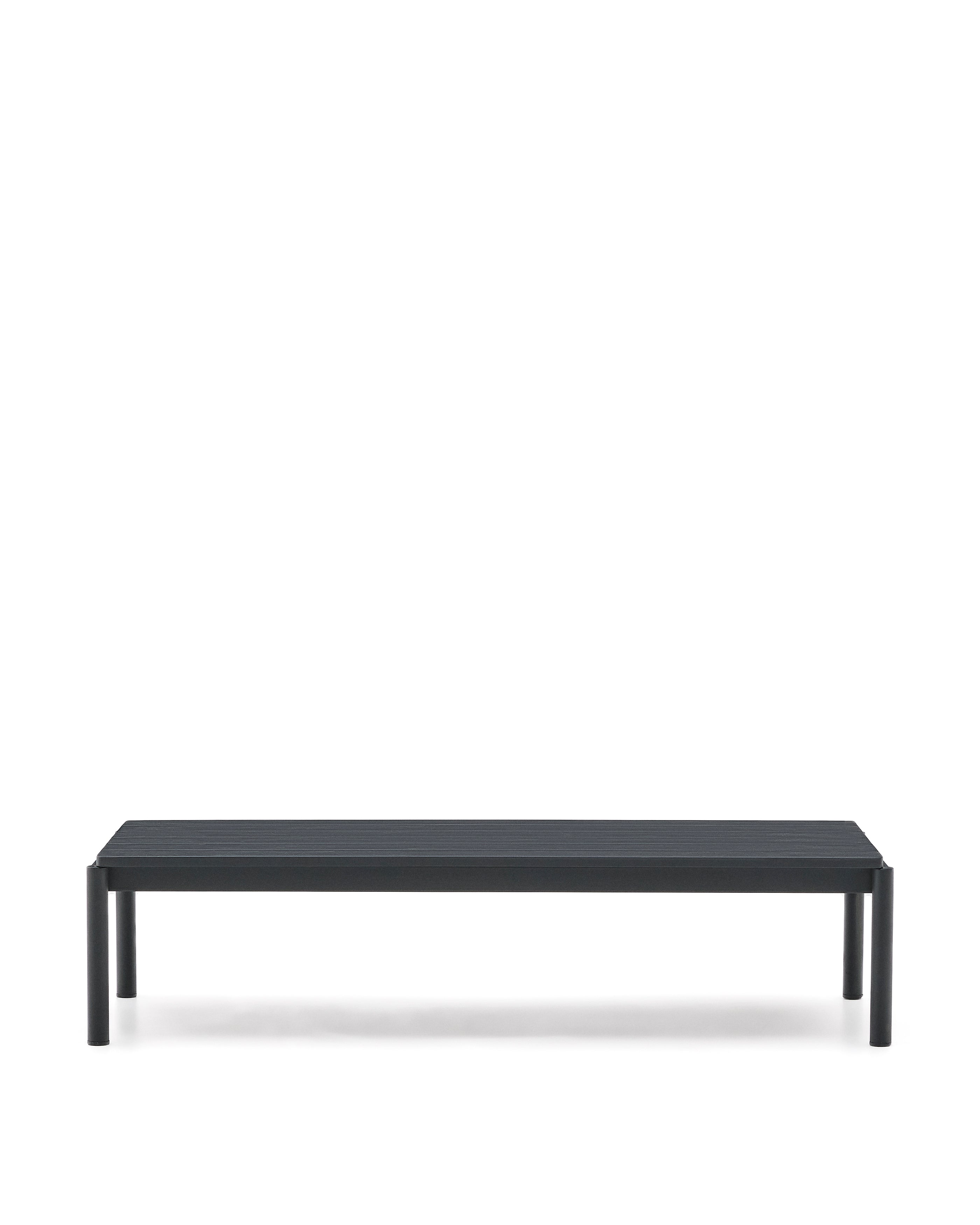 Sorells coffee table in grey aluminum 63 x 144,6 cm - Product Image