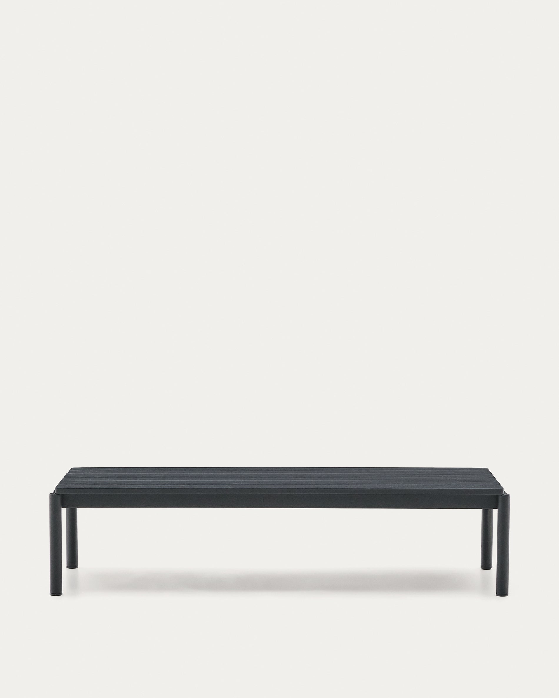 Sorells coffee table in grey aluminum 63 x 144,6 cm - Product View