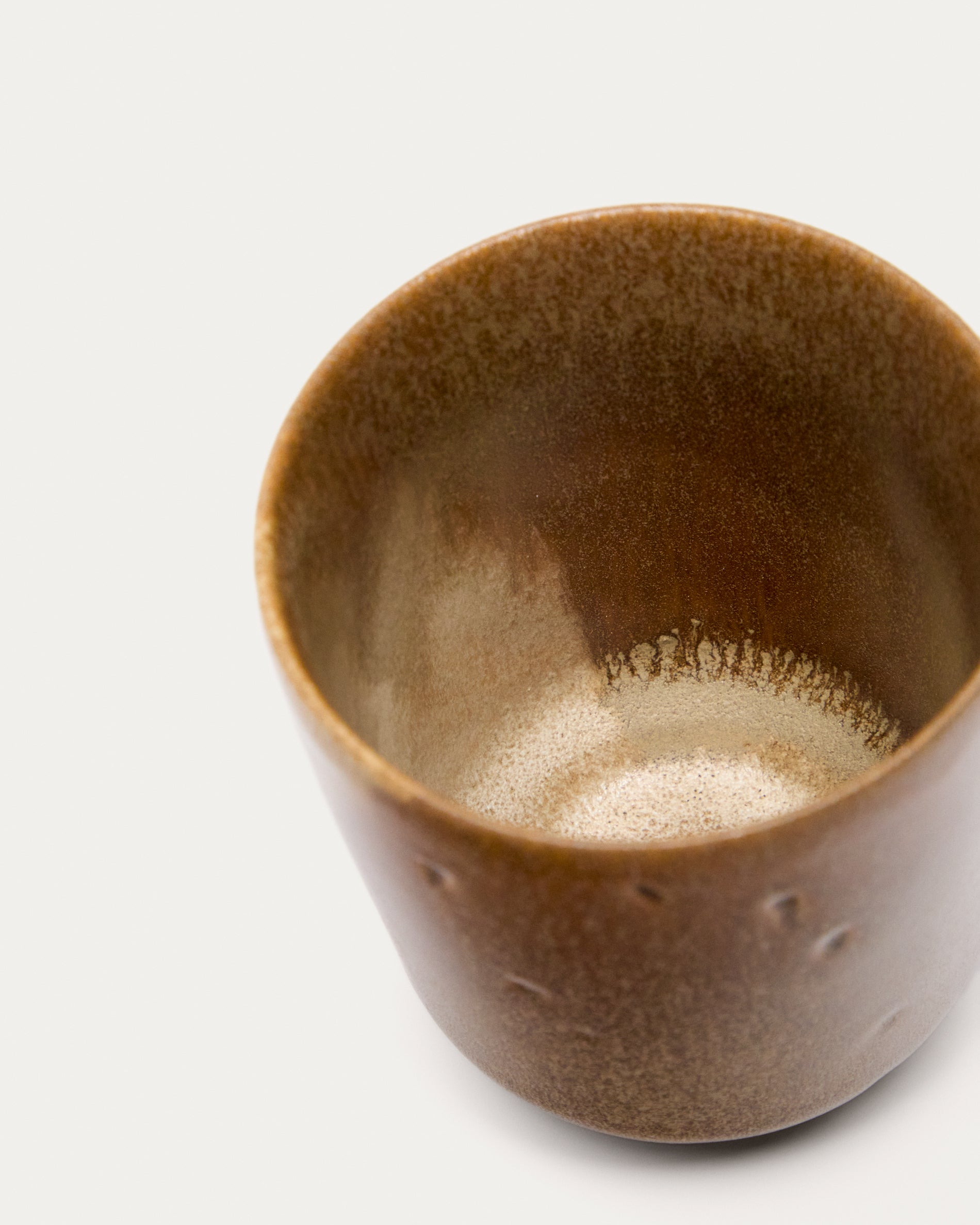 Brown ceramic Nagoli cup - Detail