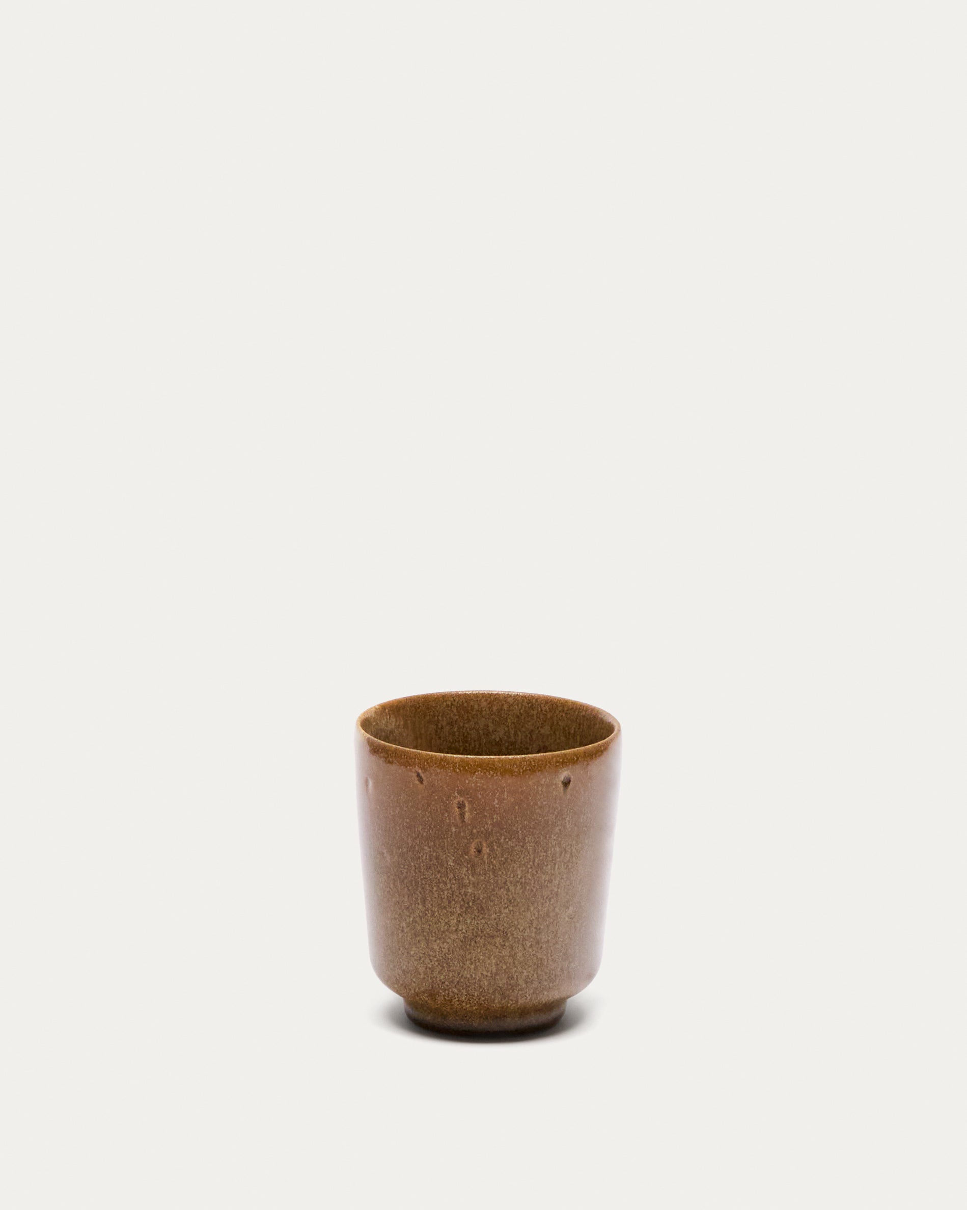 Brown ceramic Nagoli cup - Product View