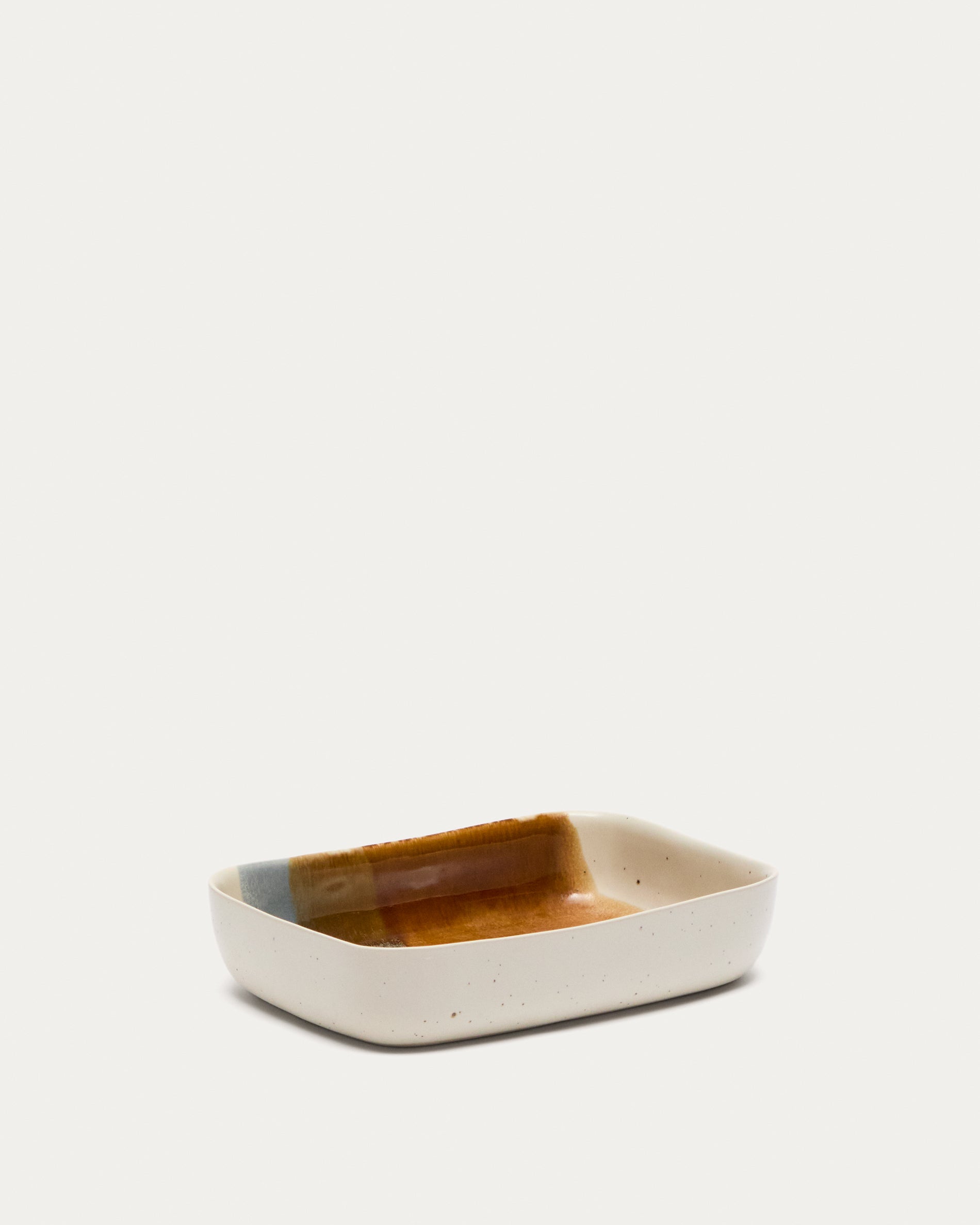 Small multicoloured ceramic Miglo oven dish - Product View