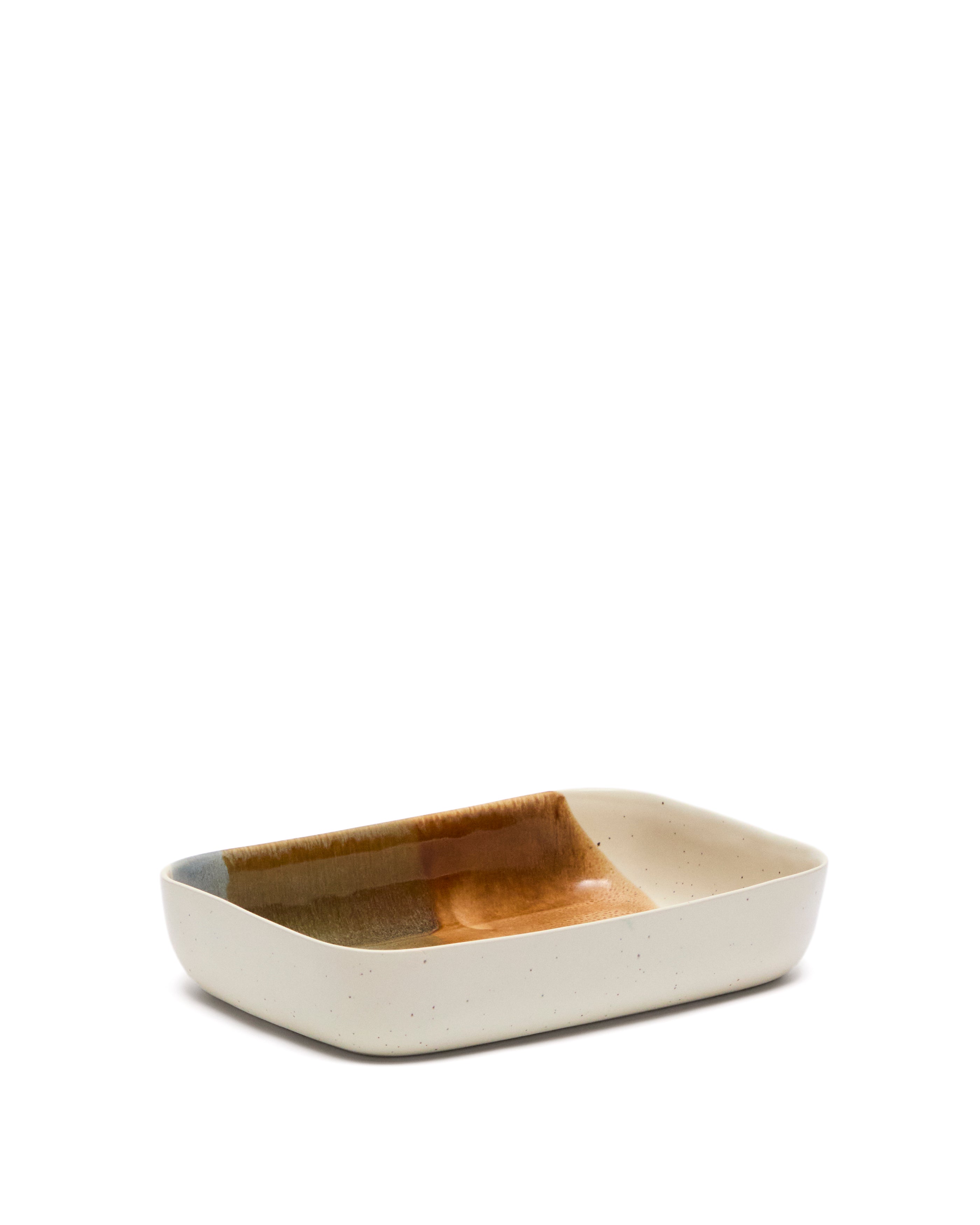 Large multicoloured ceramic Miglo oven dish - Product Image