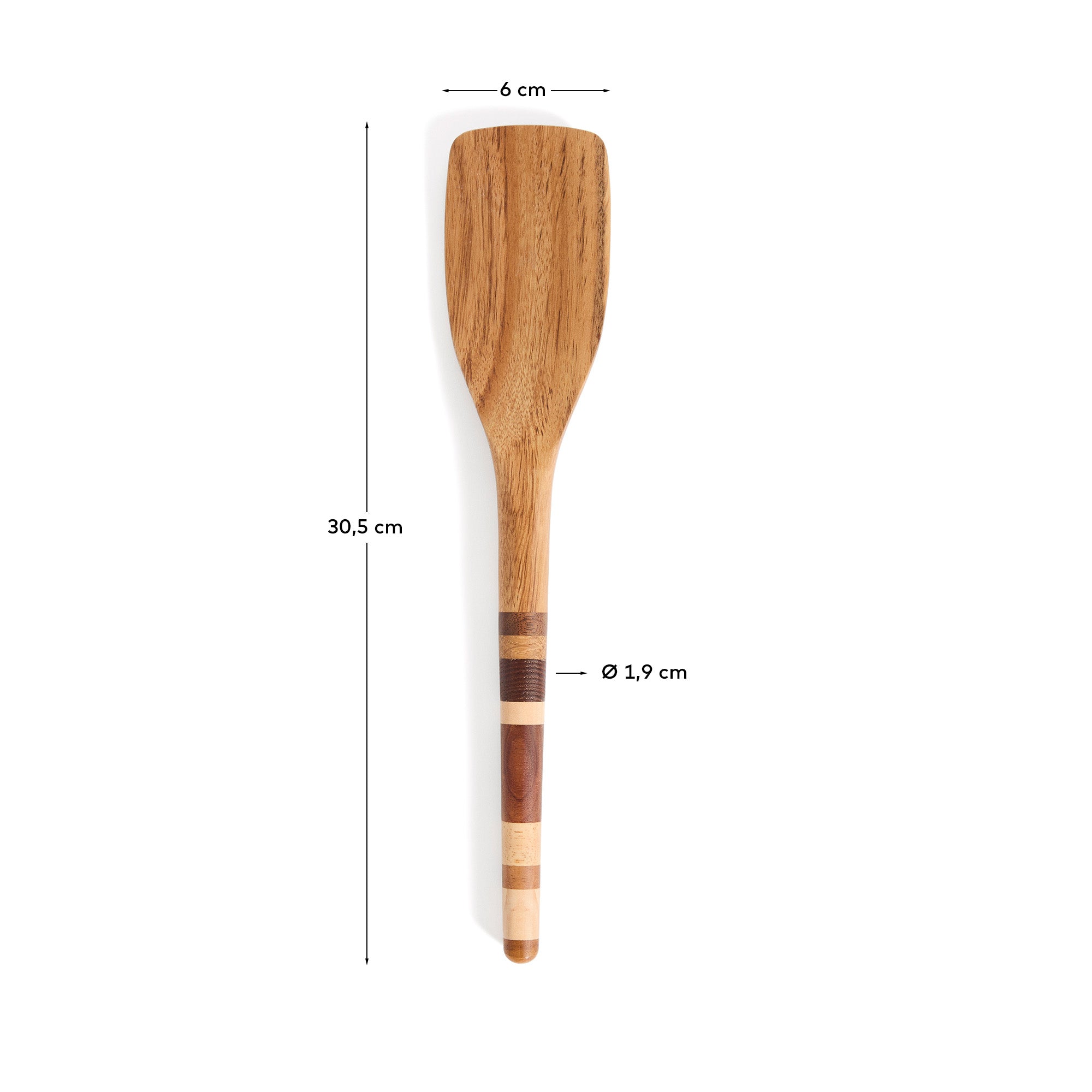 Nover kitchen utensil in acacia wood FSC 100% - Measurements