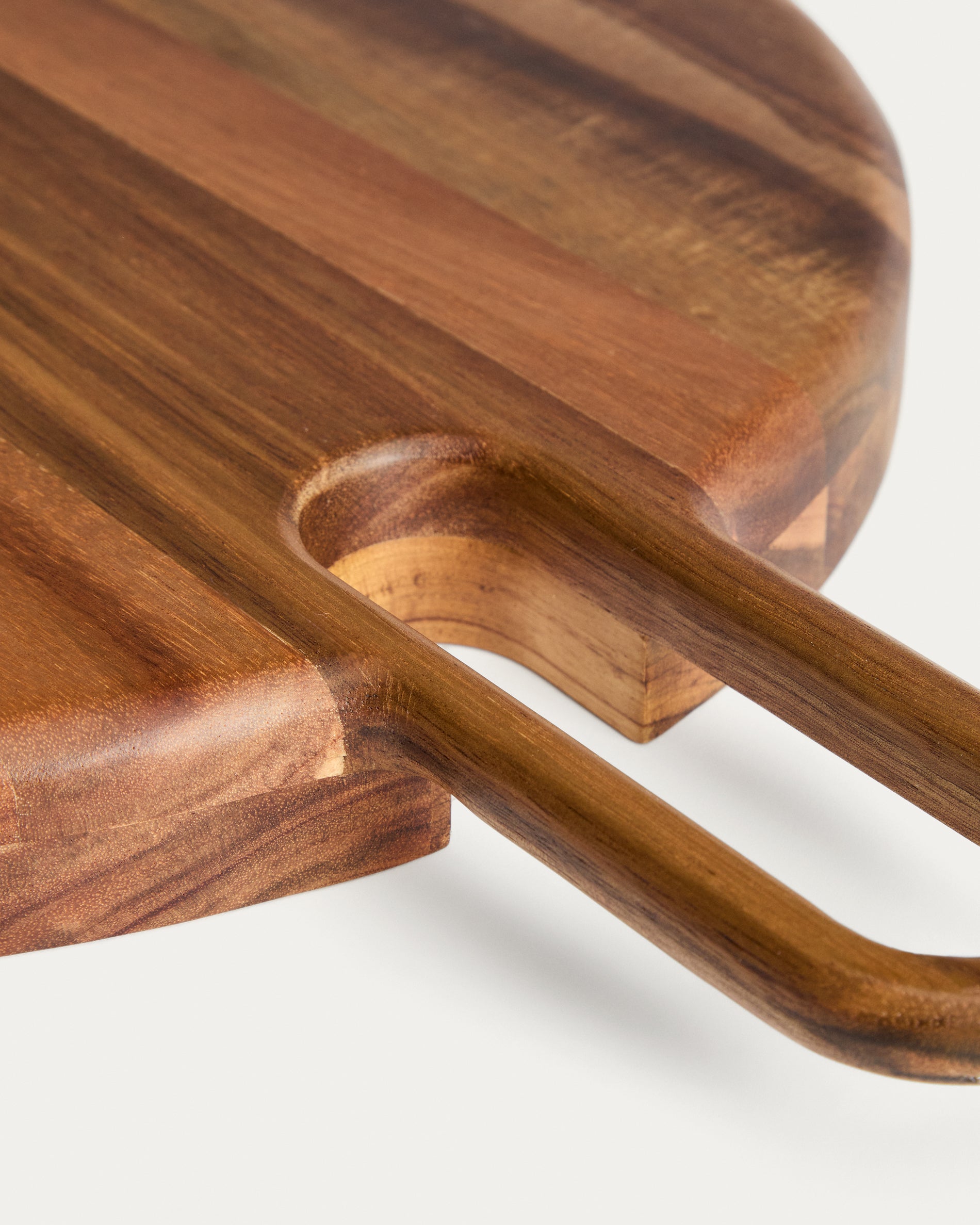 Blera cheese board and cutlery set in acacia wood FSC 100% and stainless steel - Detail