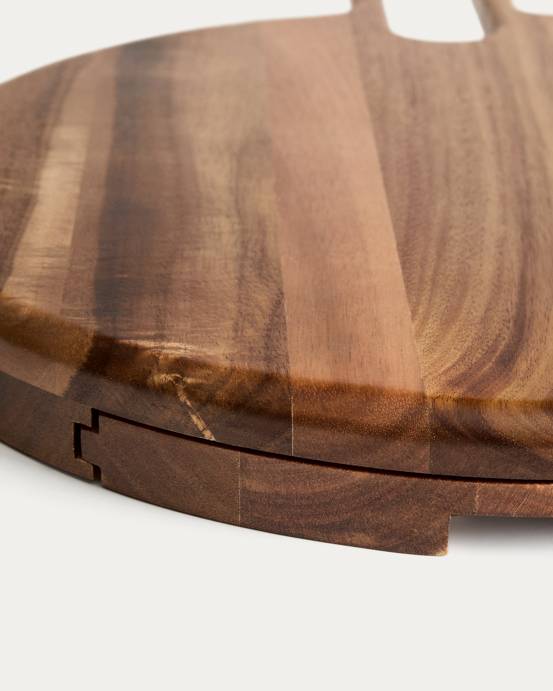 Blera cheese board and cutlery set in acacia wood FSC 100% and stainless steel - Detail