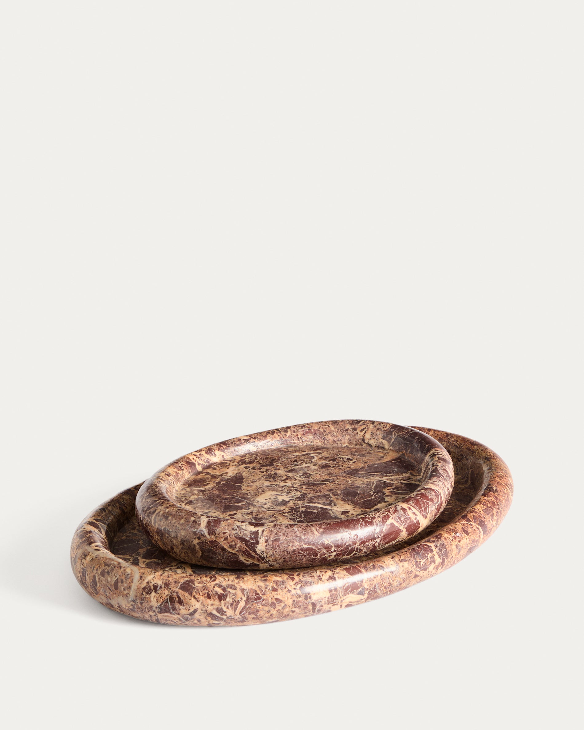 Lenorel tray in maroon marble 43 x 28 cm - Product View