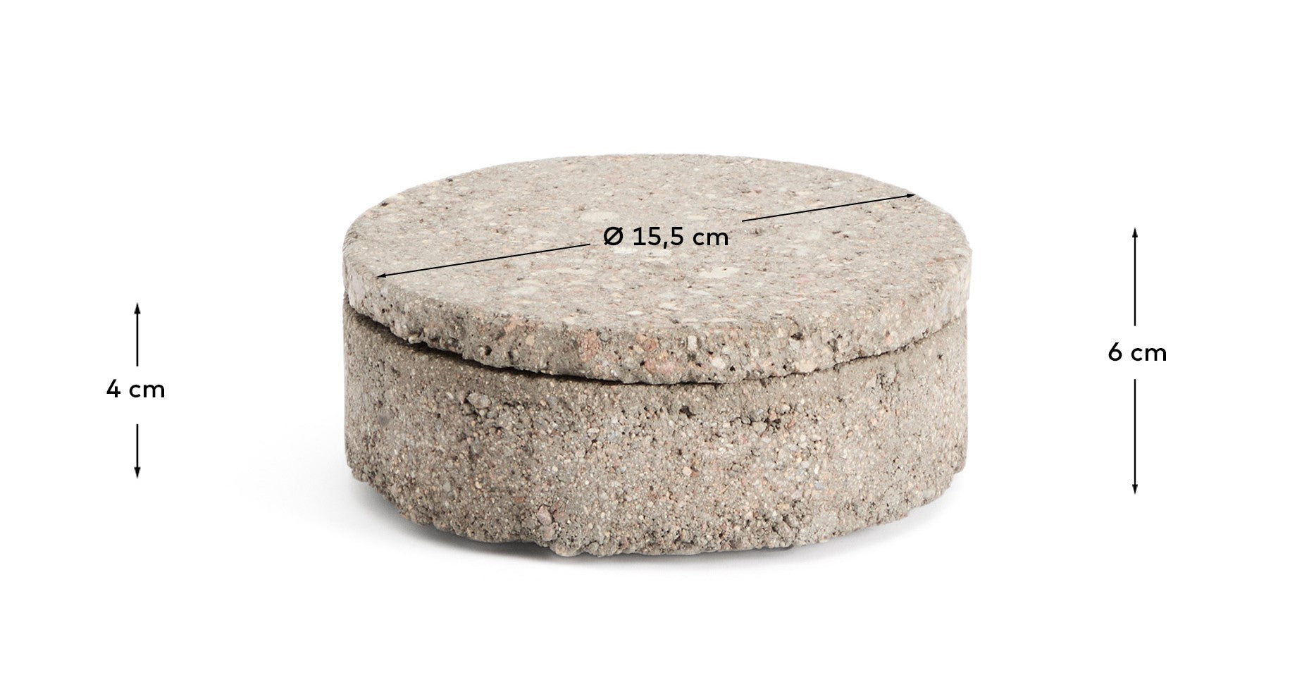 Mirani decorative stone box Ø 15 cm - Measurements