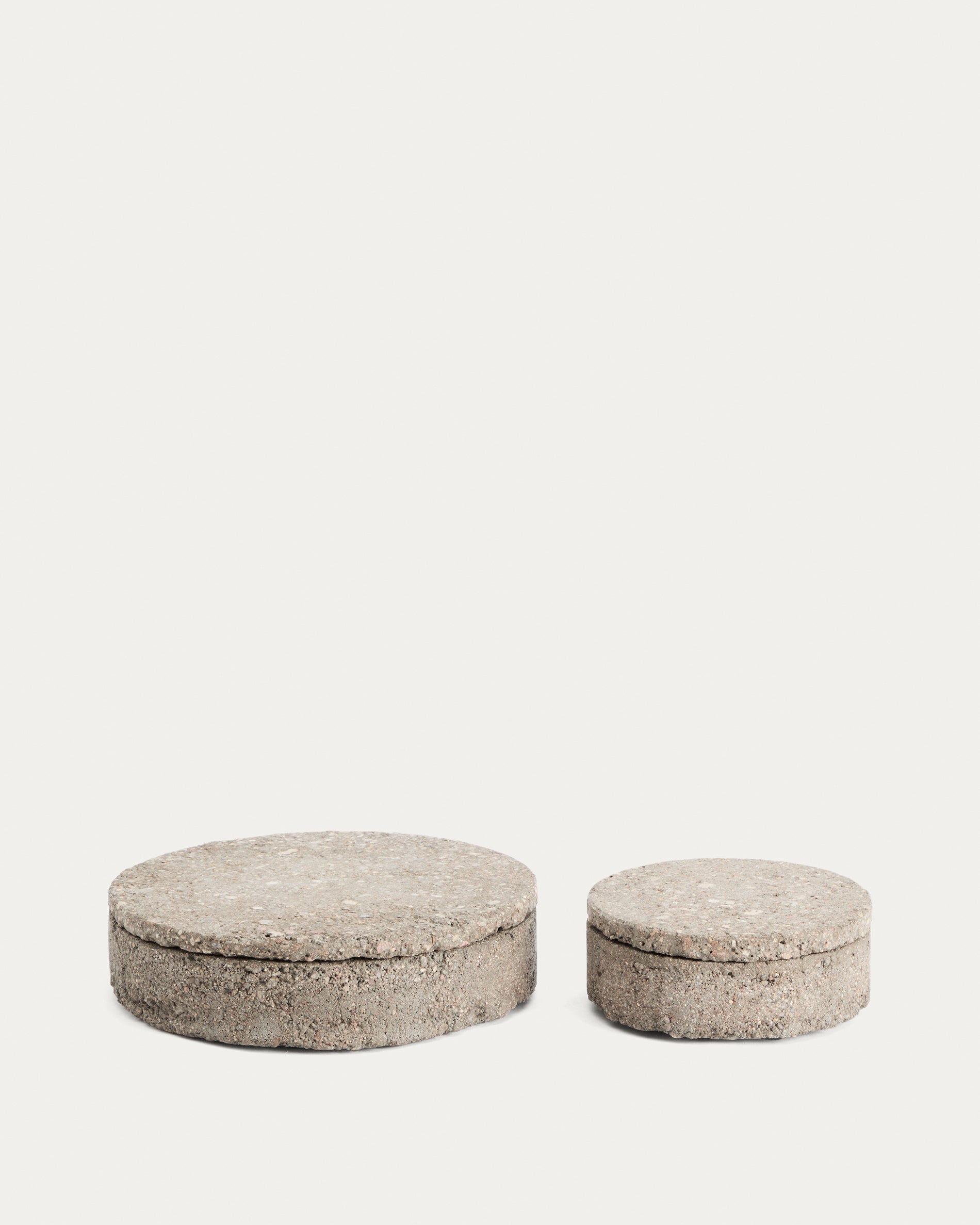 Mirani decorative stone box Ø 15 cm - Product View