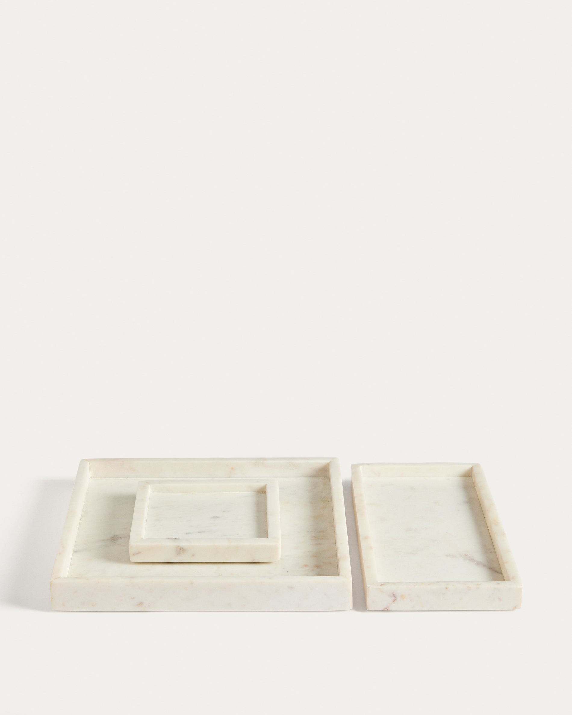 Serela tray in white marble 35 x 18 cm - Product View