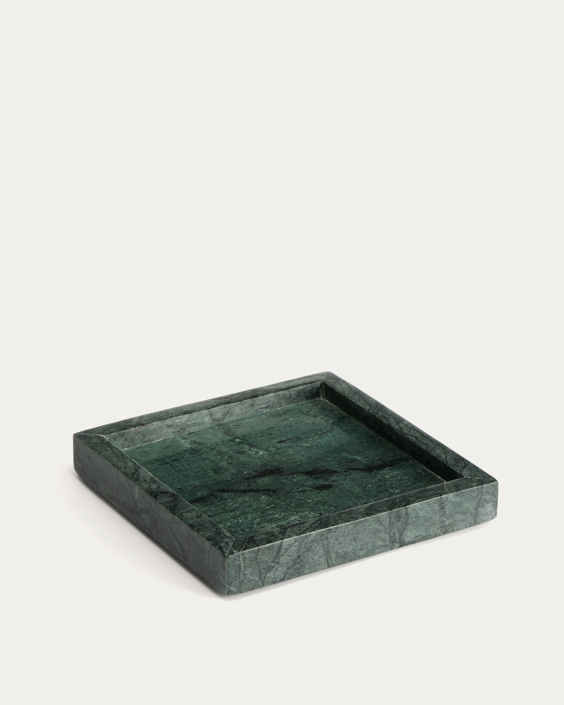 Serela tray in green marble 18 x 18 cm - Product View