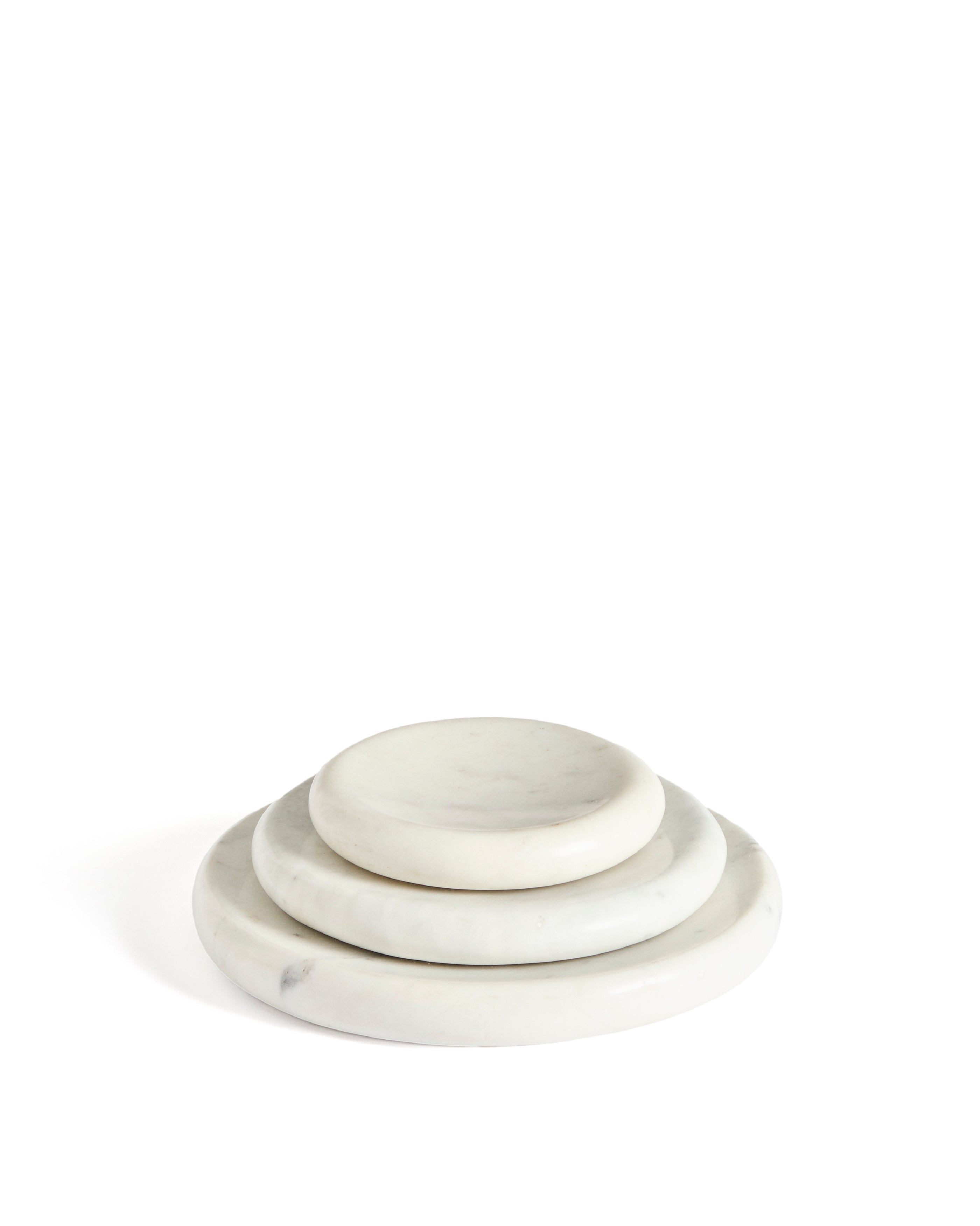 Obena tray in white marble Ø 25 cm - Product Image