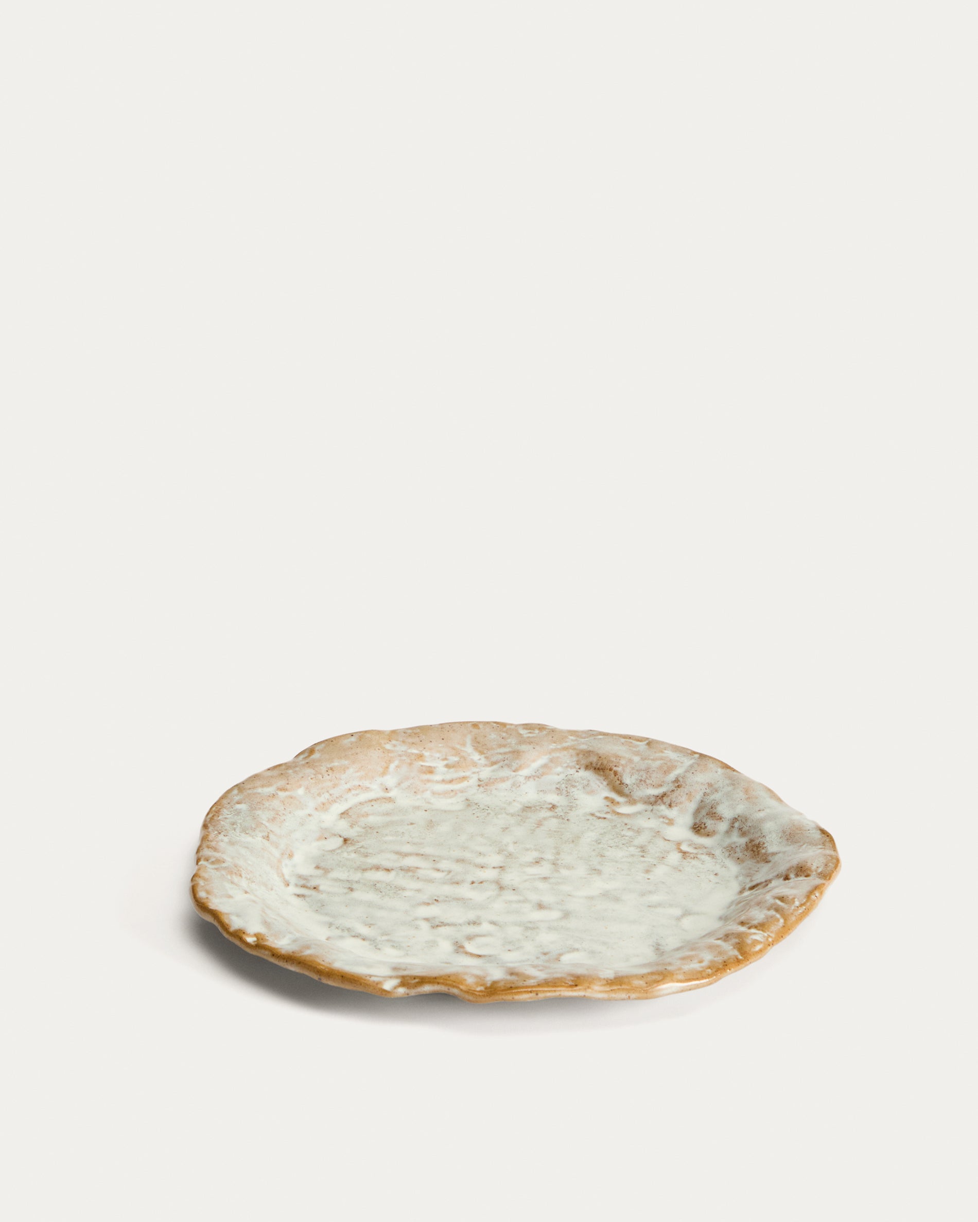 Alenia dessert plate in grey ceramic - Product View