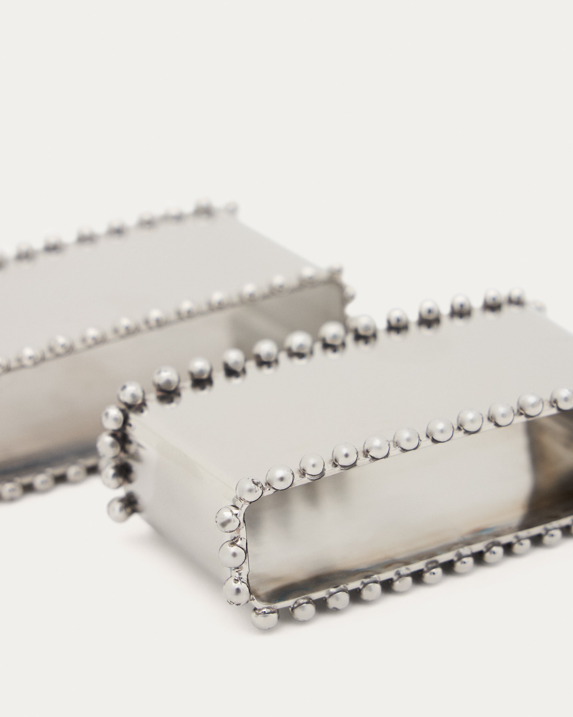Nirela set of 2 stainless steel napkin rings - Detail