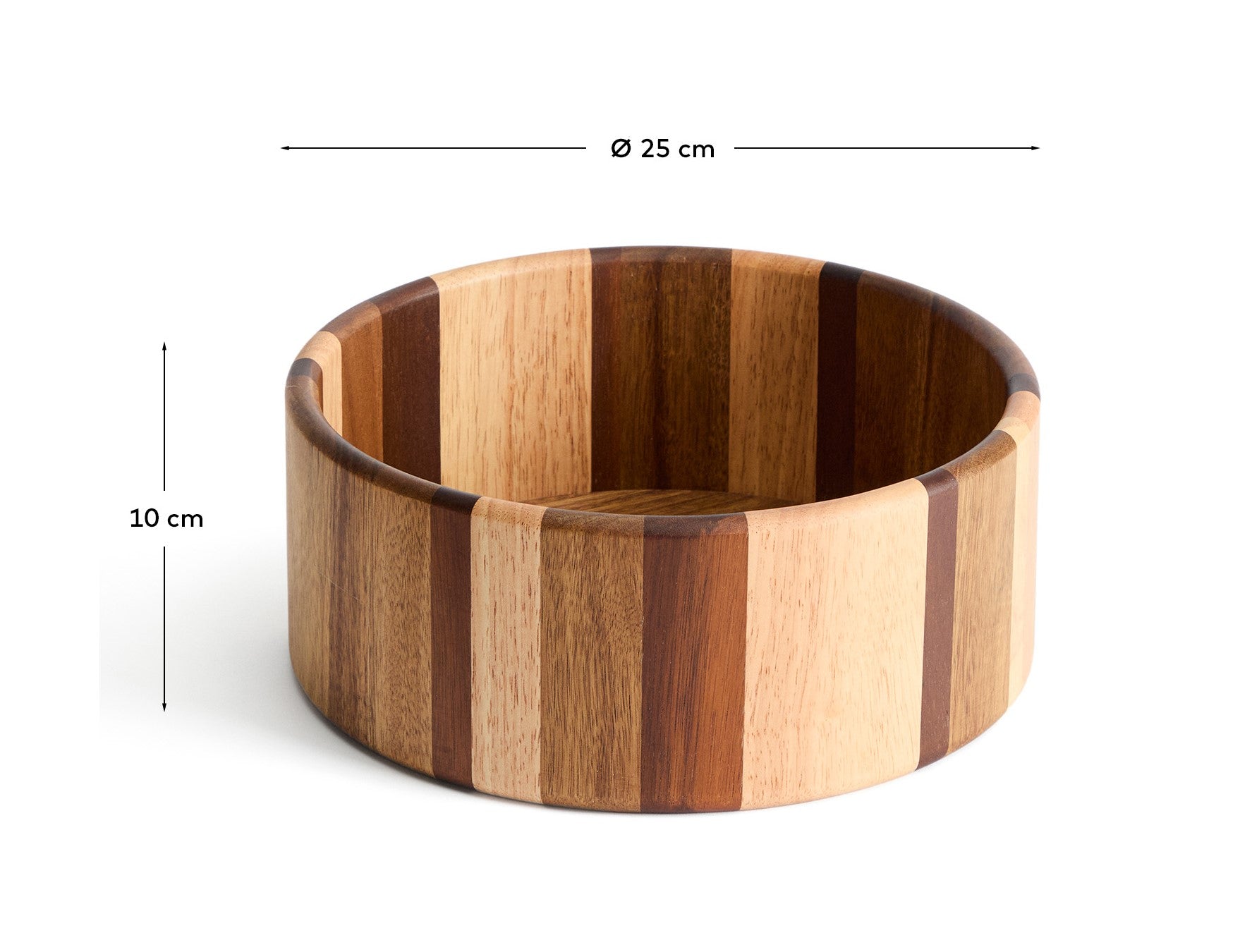 Nover bowl in acacia wood FSC 100% - Measurements