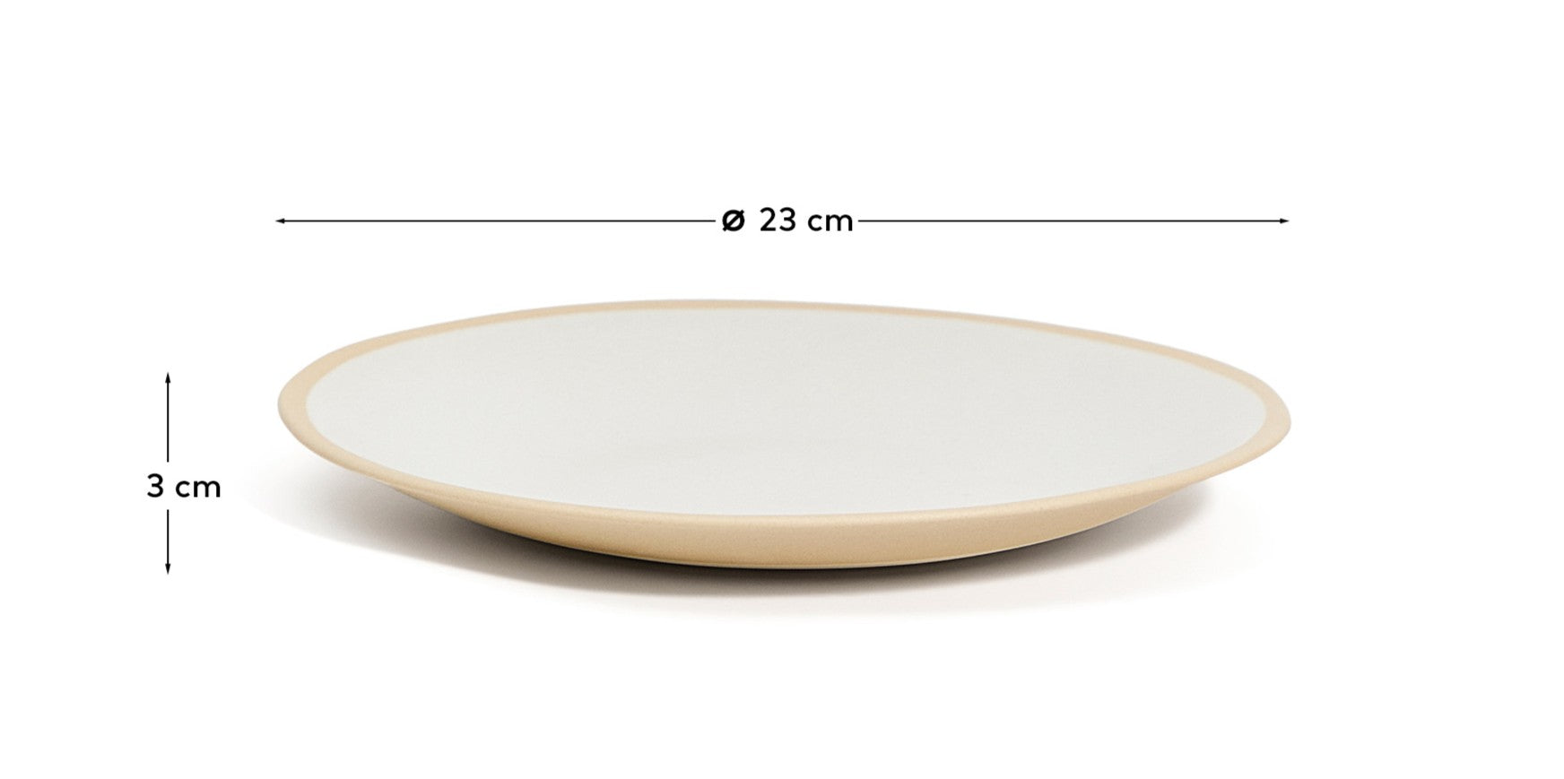 Beige Azir ceramic plate - Measurements