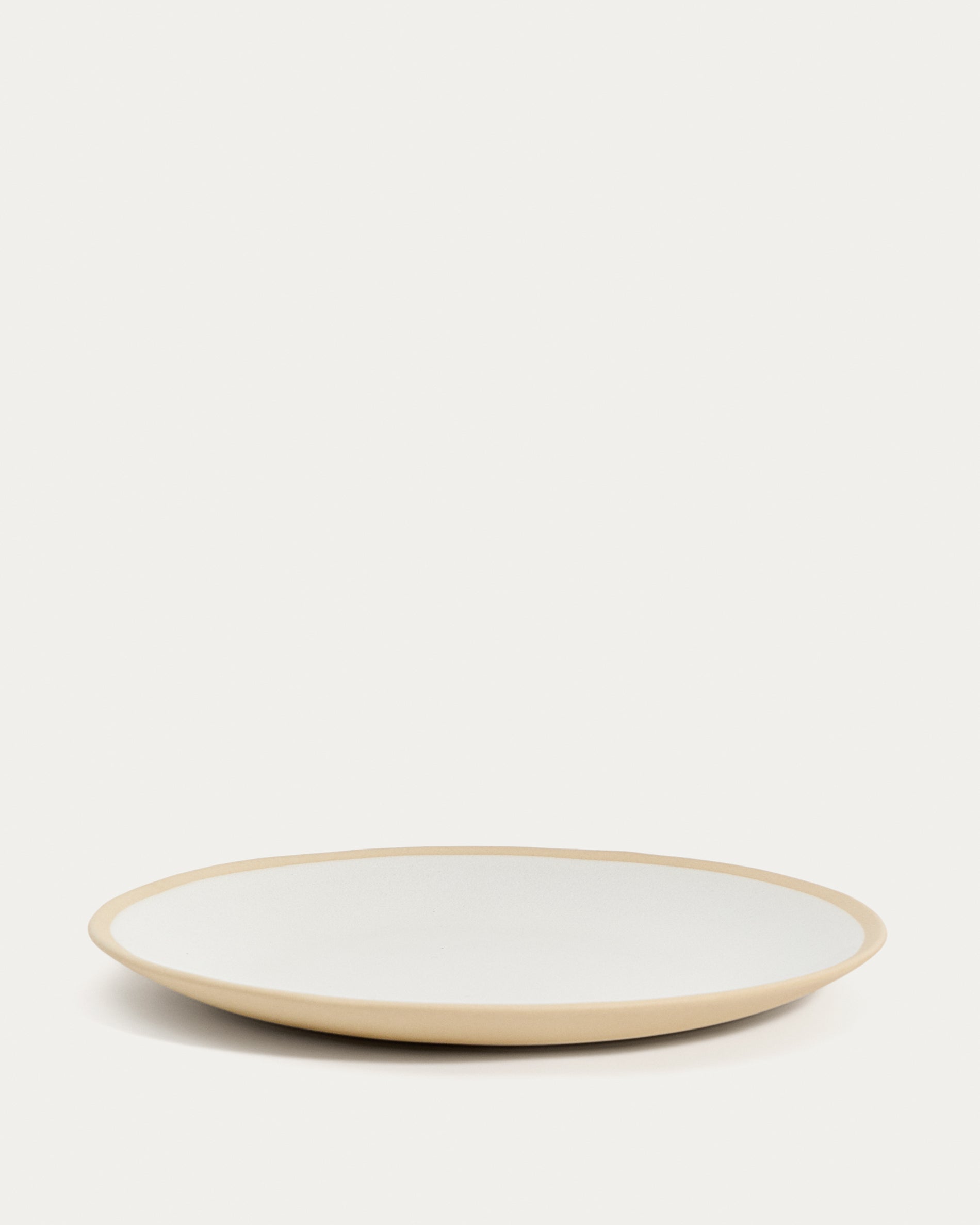 Beige Azir ceramic plate - Product View