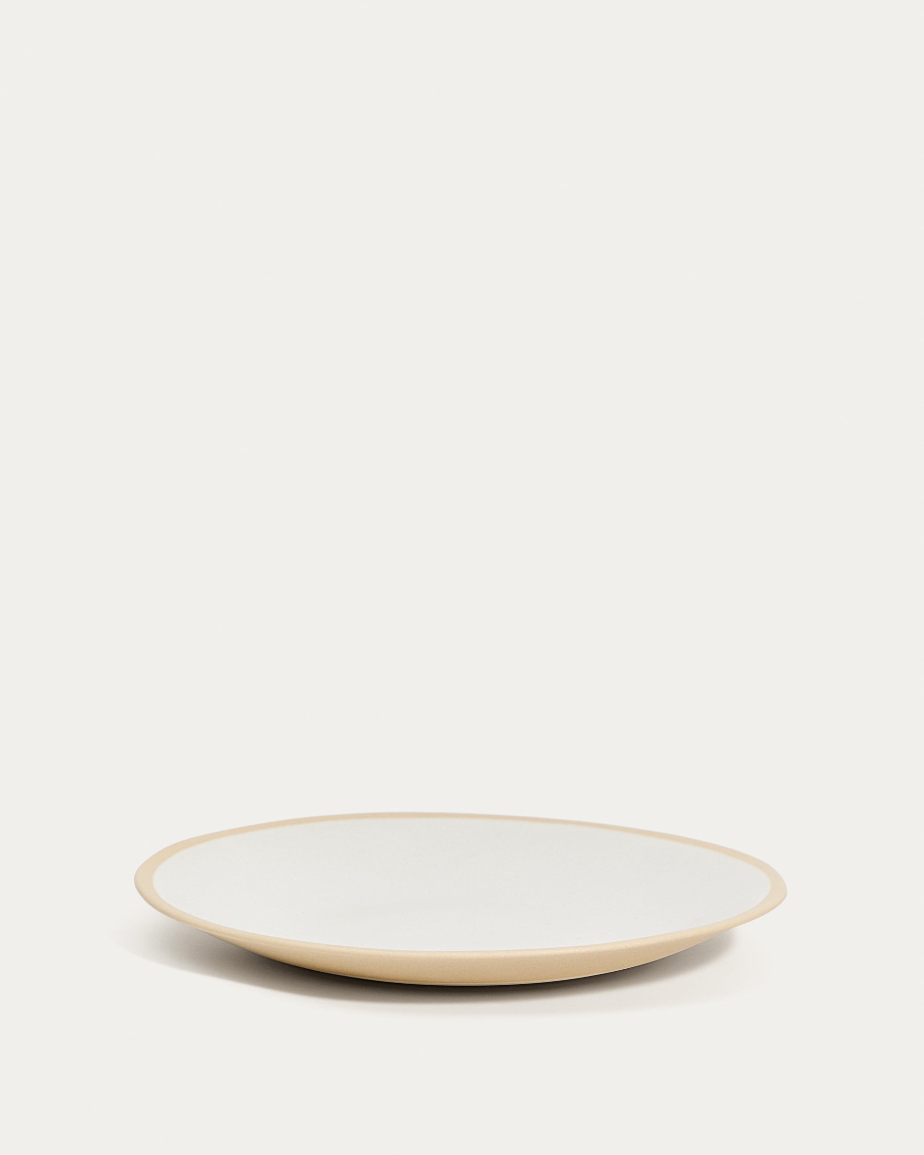 Beige Azir ceramic dessert plate - Product View