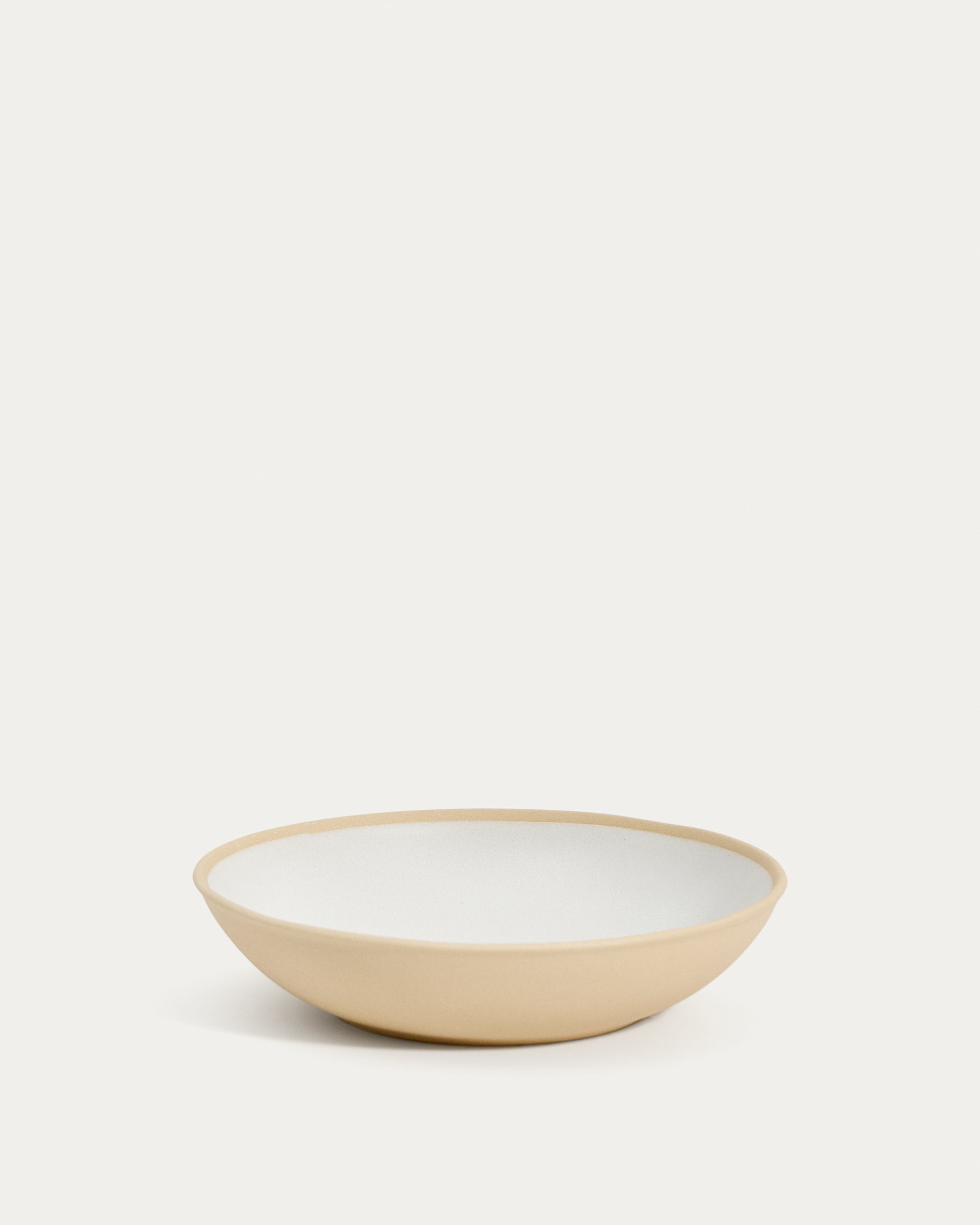 Beige Azir ceramic soup bowl - Product View