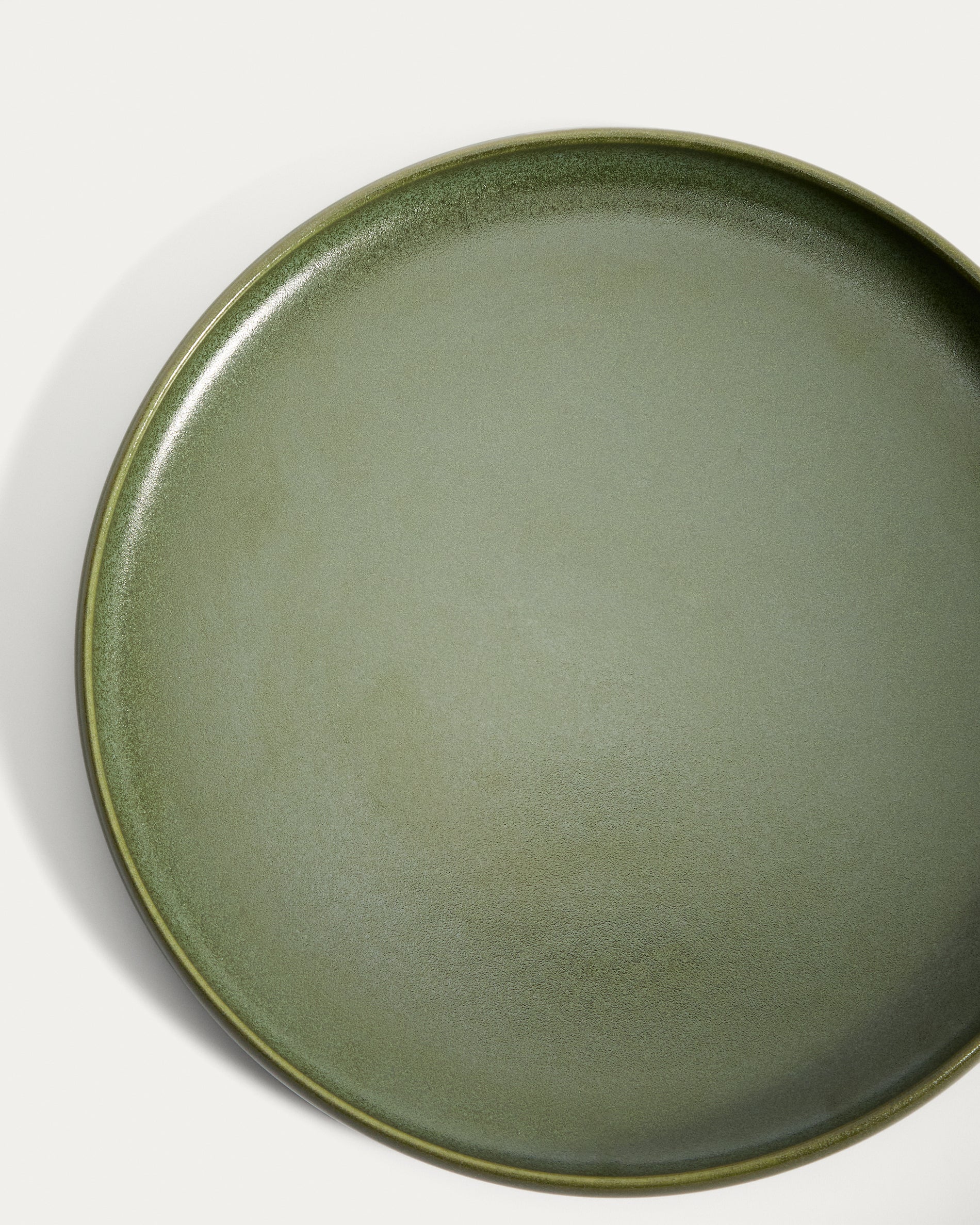 Uilo green ceramic plate - Detail